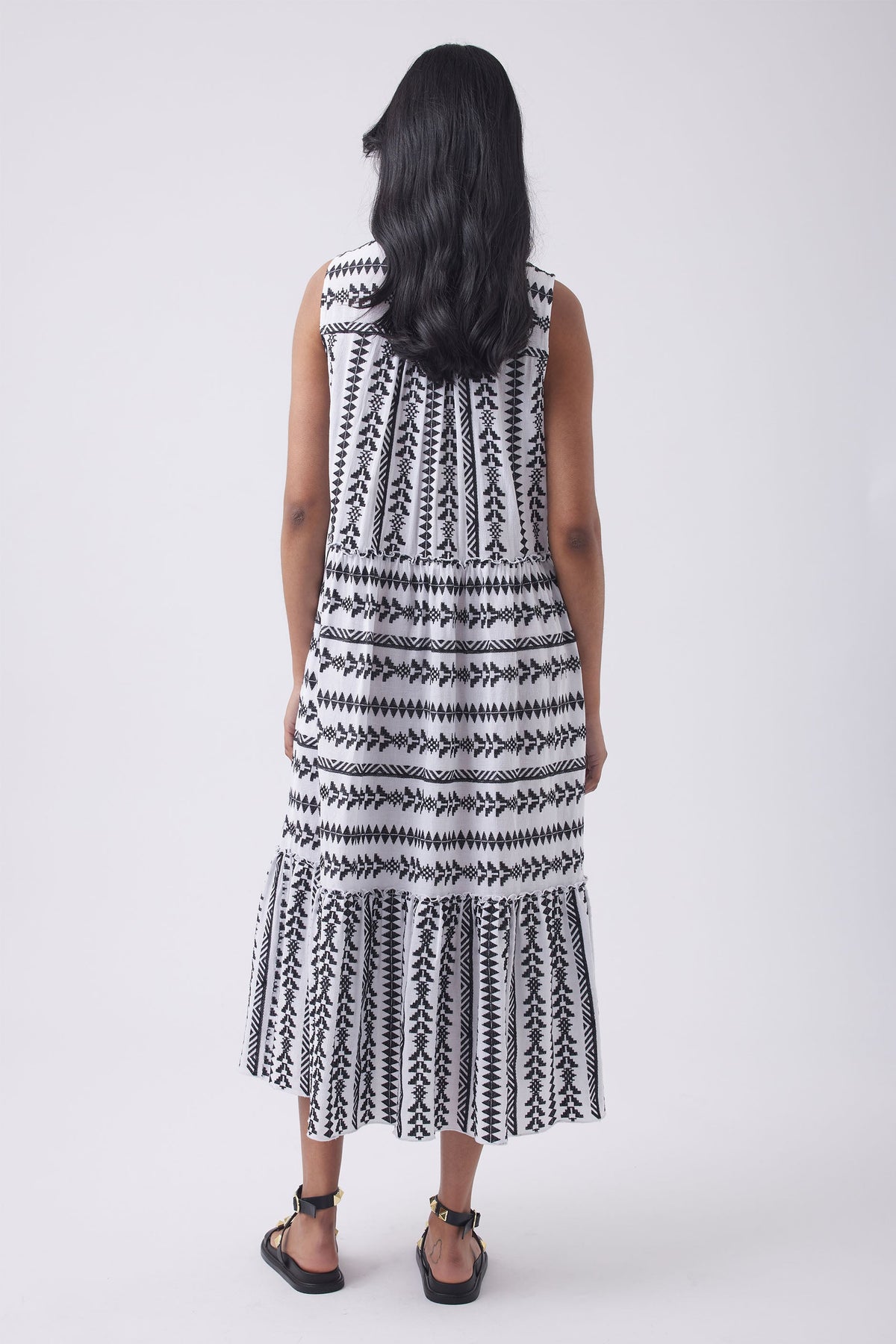 Indie Embroidered Midi Dress