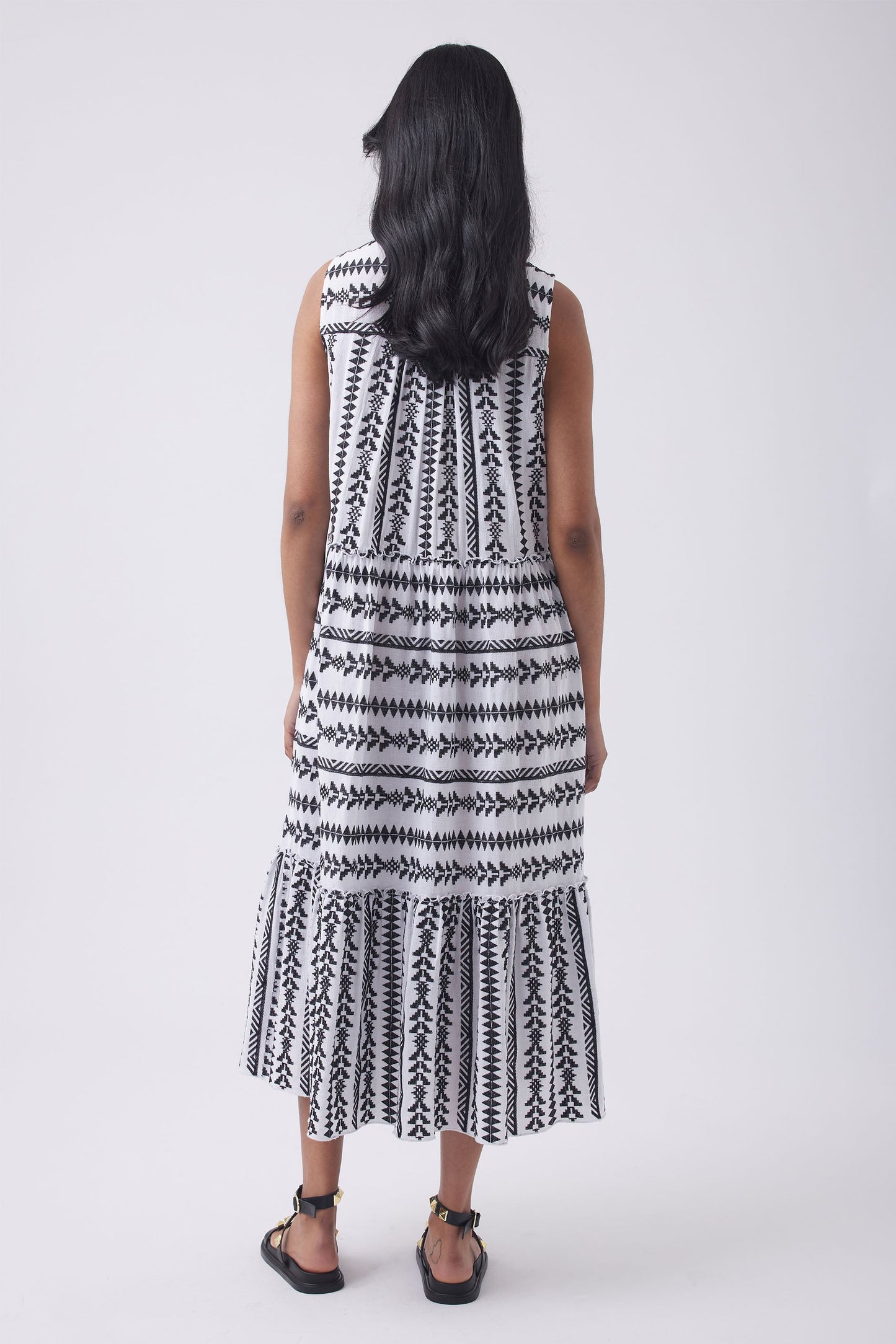 Indie Embroidered Midi Dress