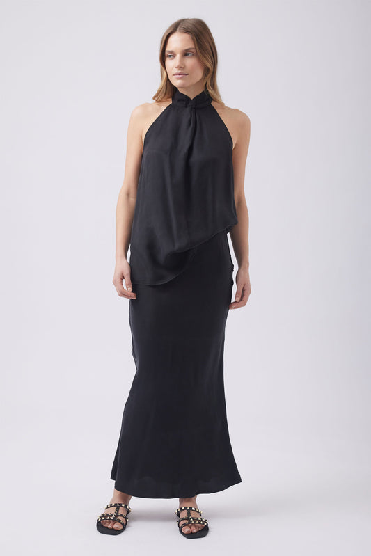 Ariel Cupro Midi Skirt