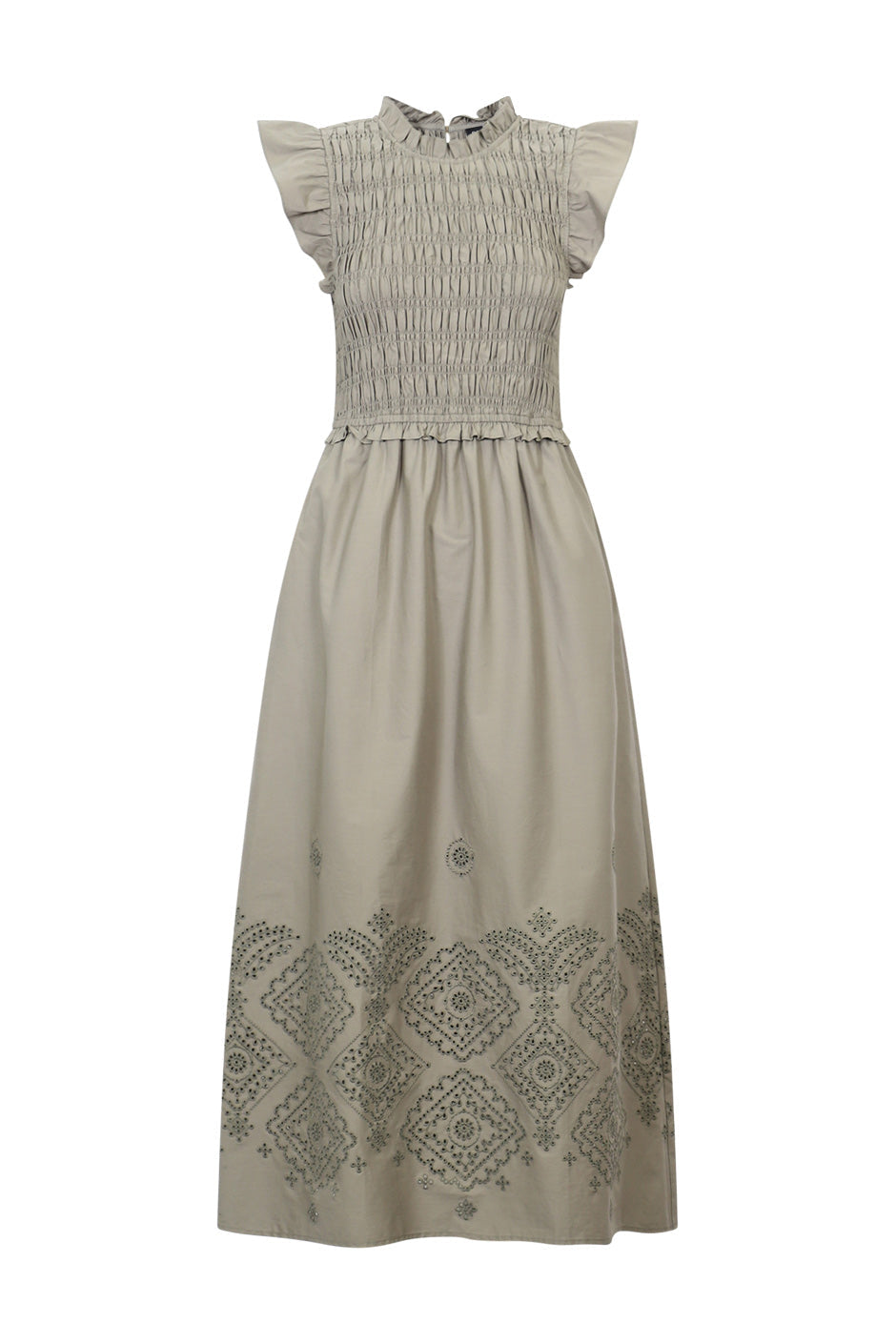 Claire Shirred Midi Dress