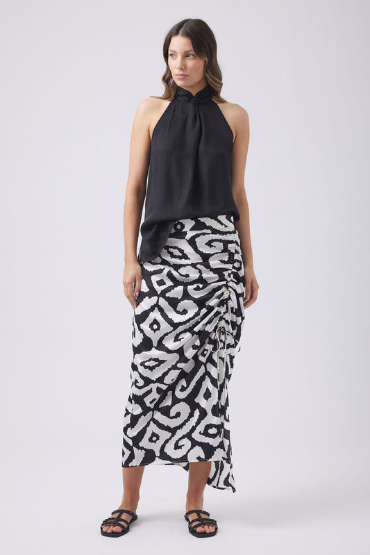 Nova Drawstring Midi Skirt