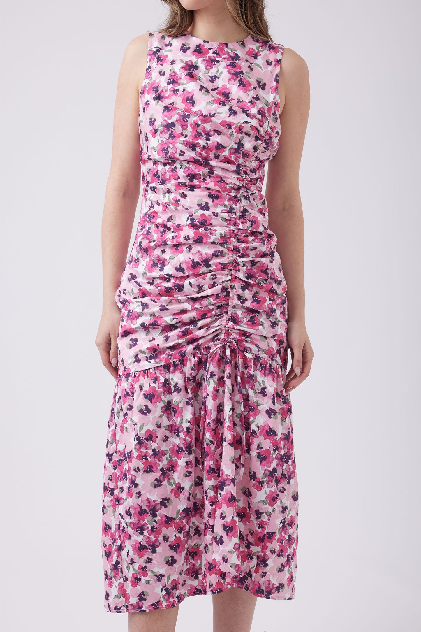 Miranda Gathered Midi Dress