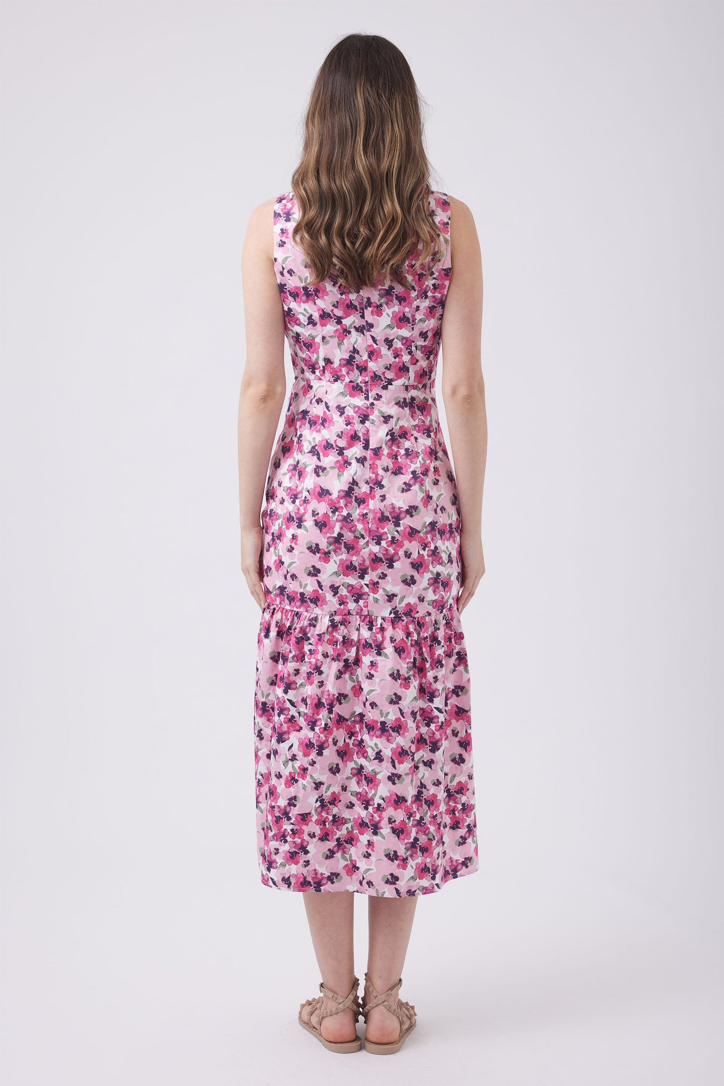 Miranda Gathered Midi Dress