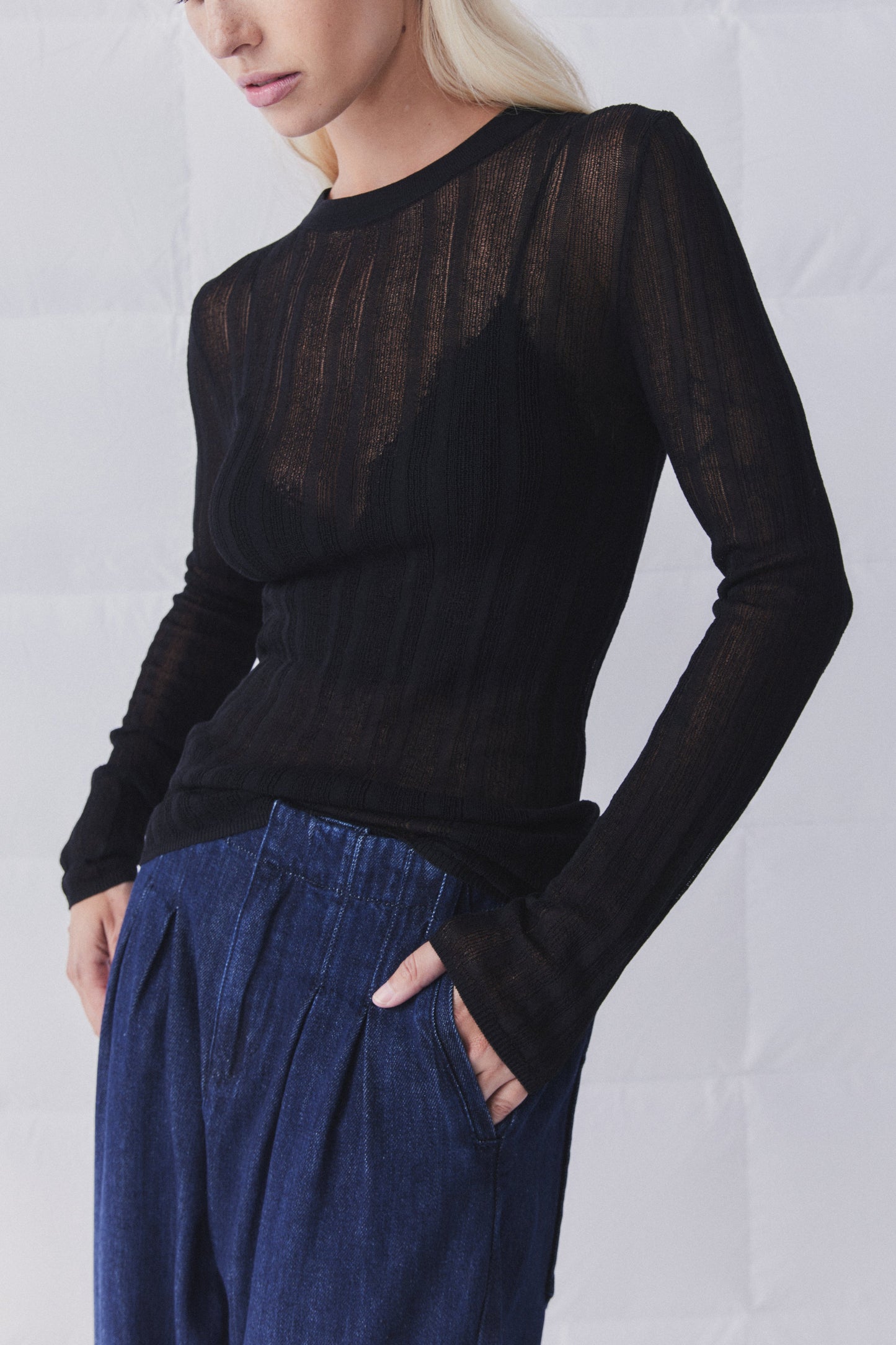 D-Luxe Knitted Long Sleeve Top
