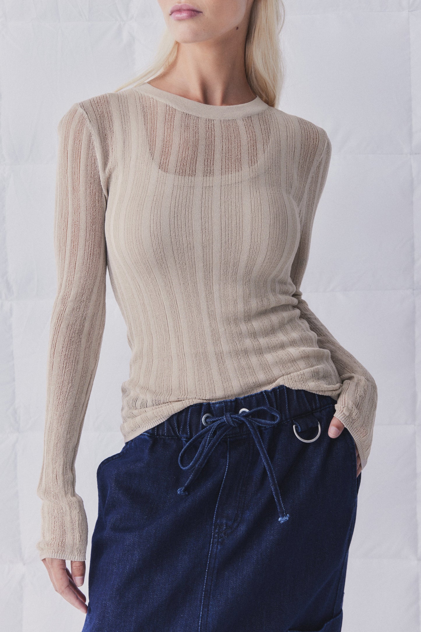 D-Luxe Knitted Long Sleeve Top