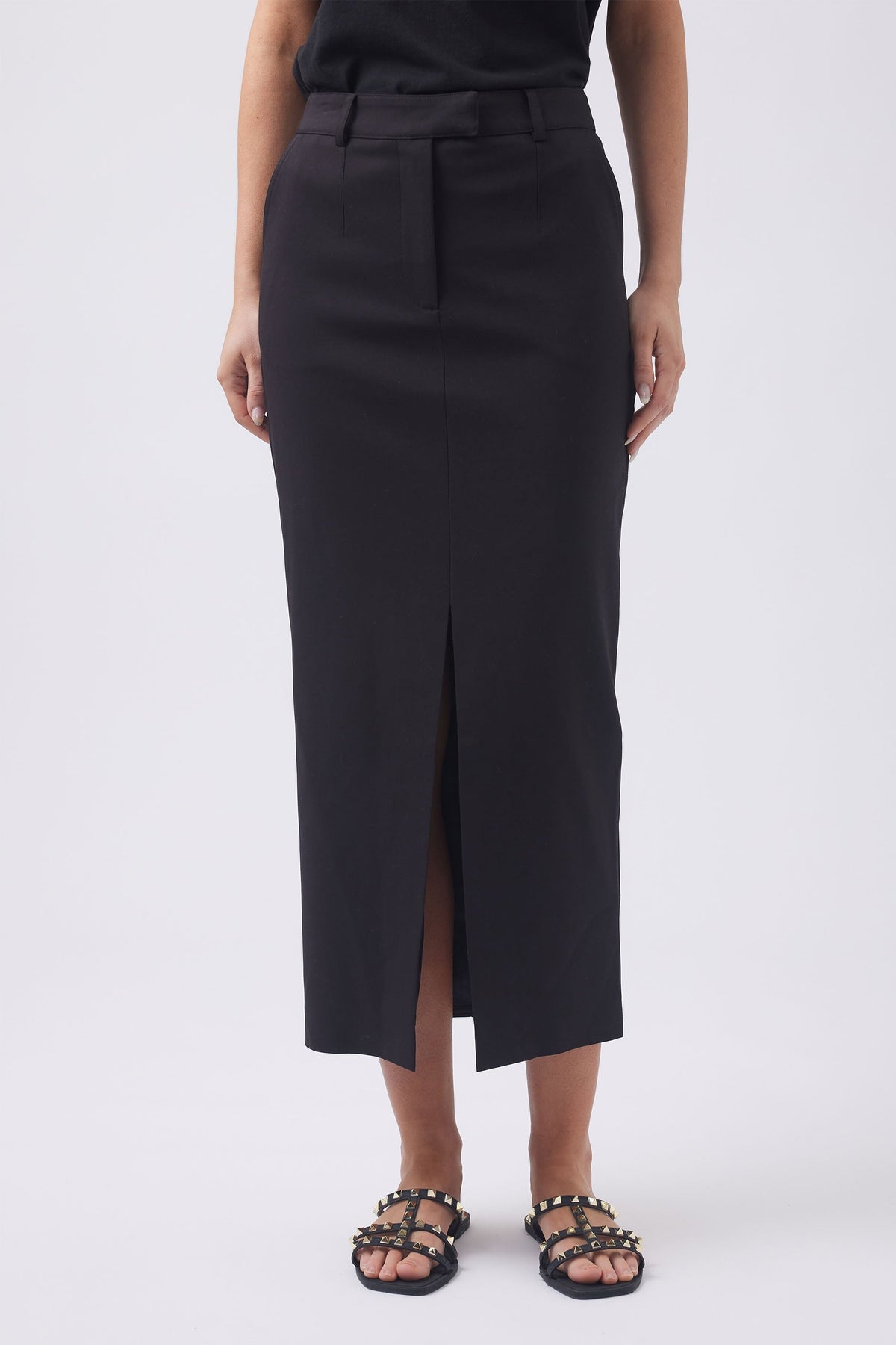 Jeanne Structured Midi Skirt