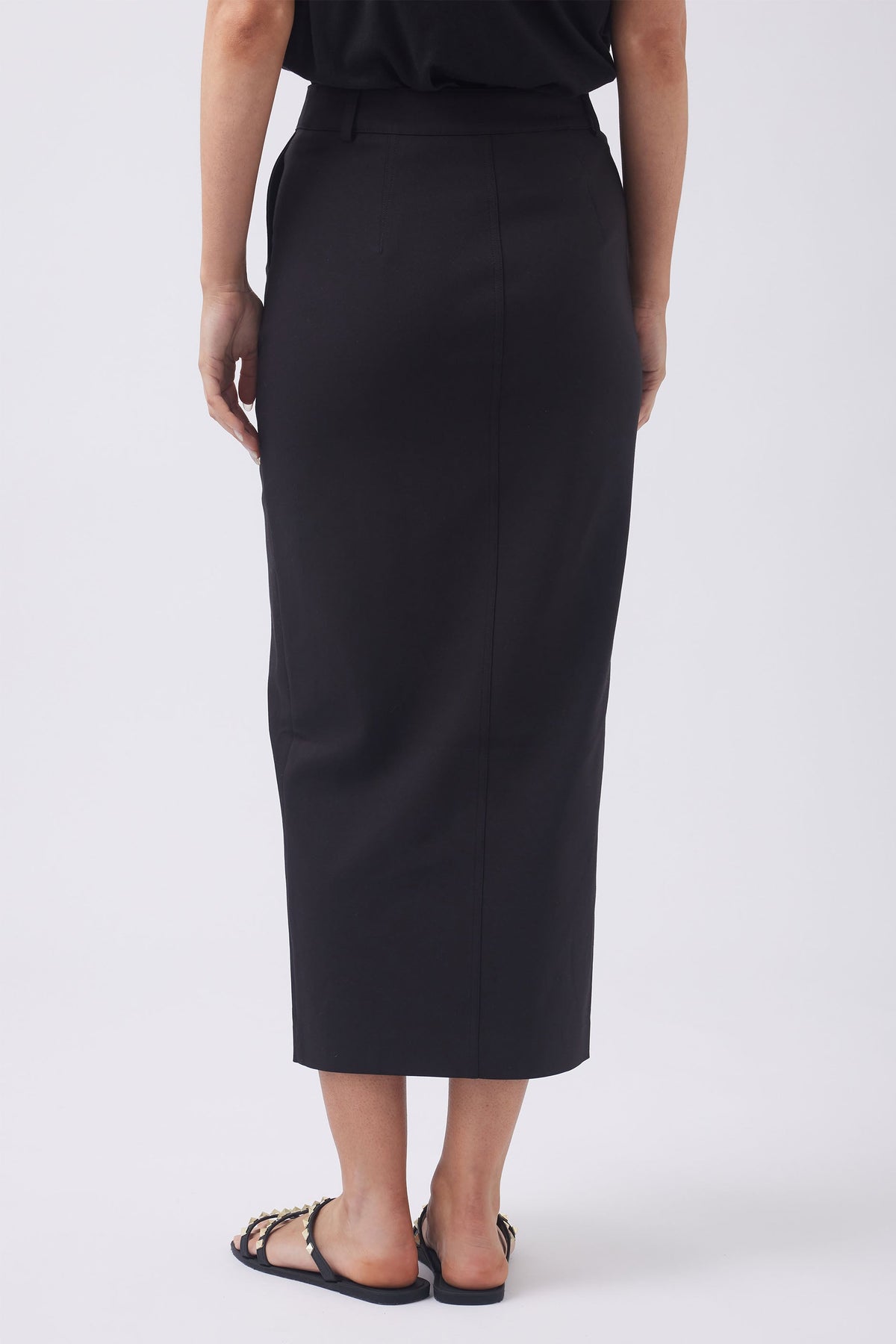 Jeanne Structured Midi Skirt