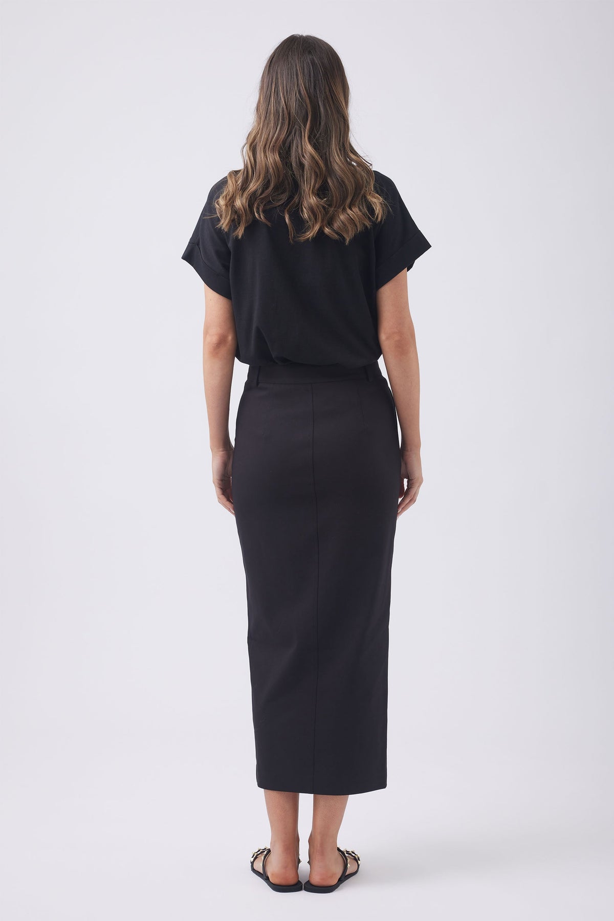 Jeanne Structured Midi Skirt