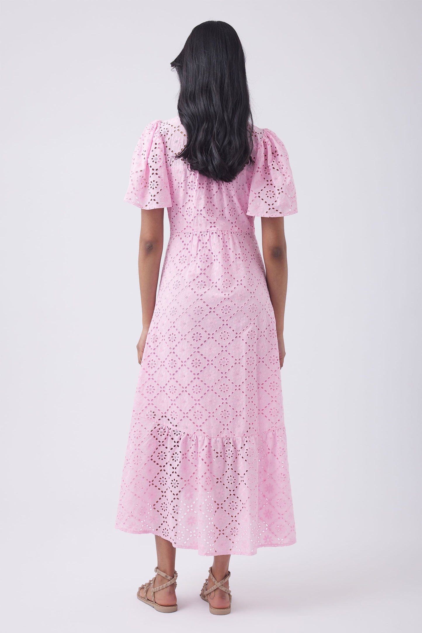 Connie Broderie Midi Dress