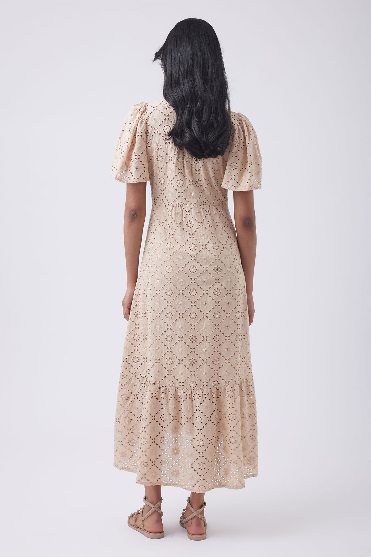 Connie Broderie Midi Dress
