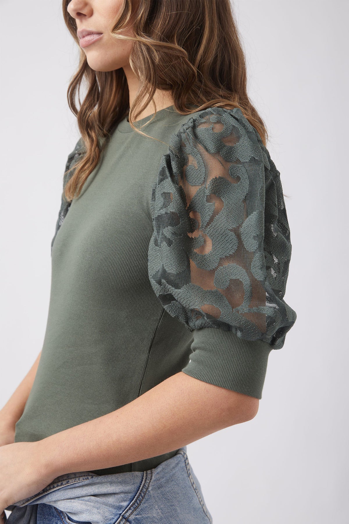 Nicola Lace Sleeve Top