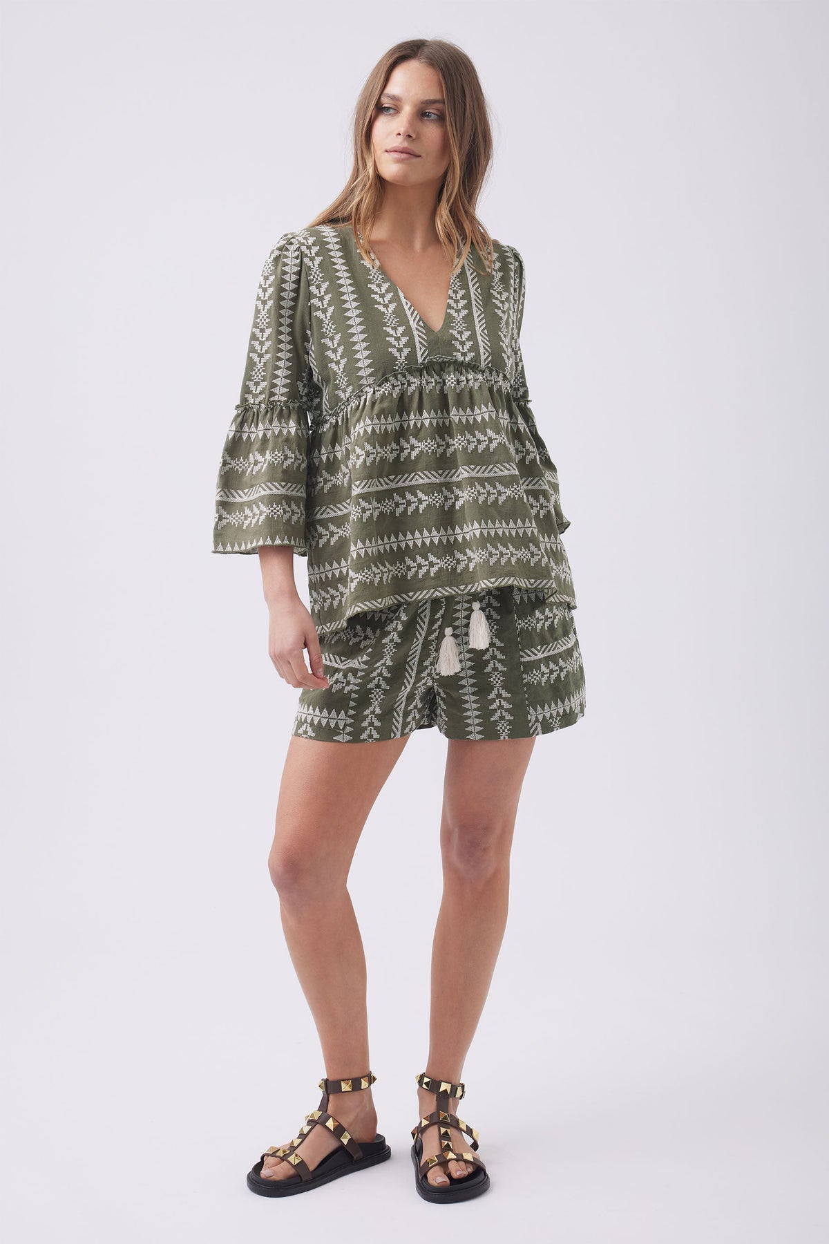 Indie Embroidered Short