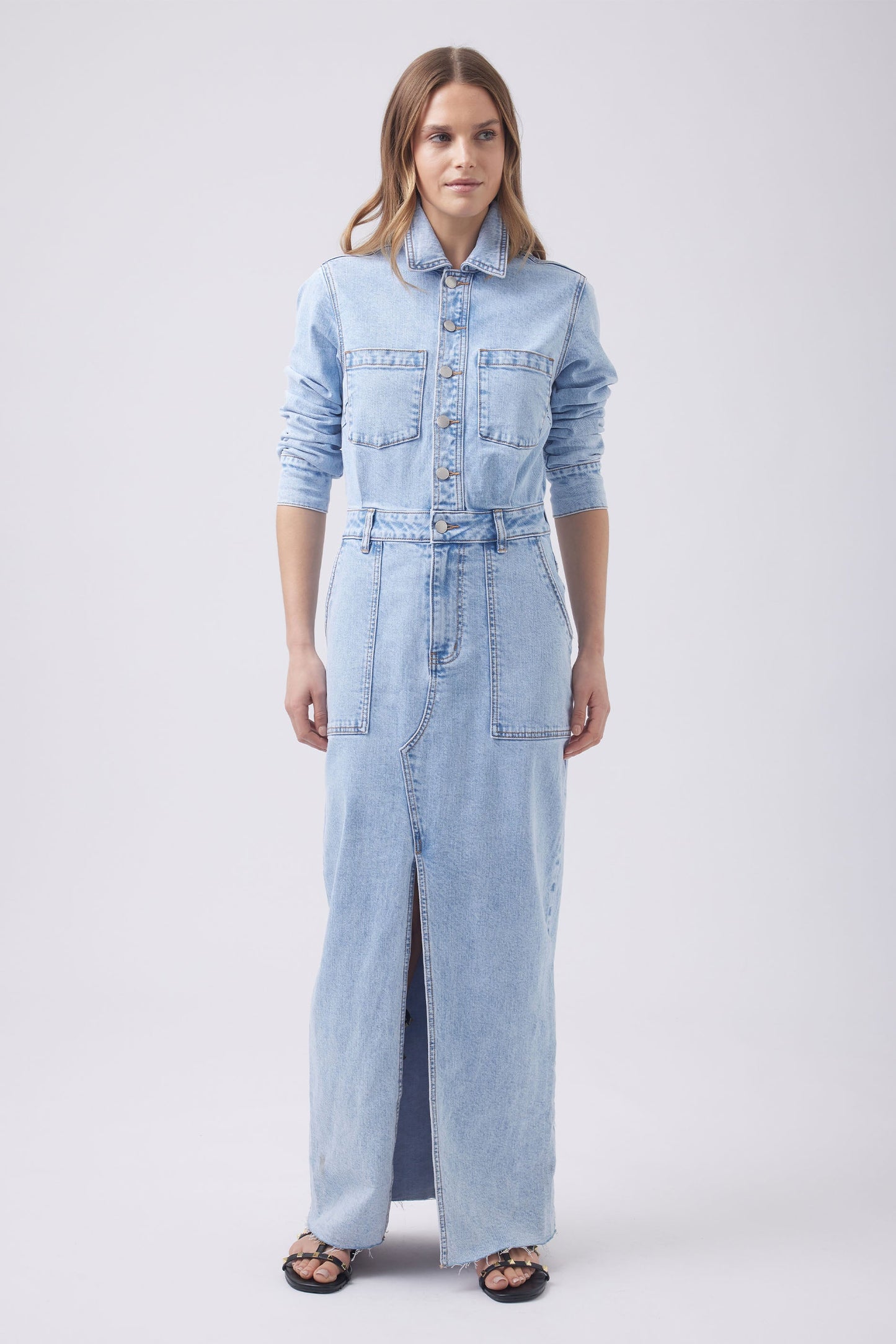 Ellie Denim Maxi Dress