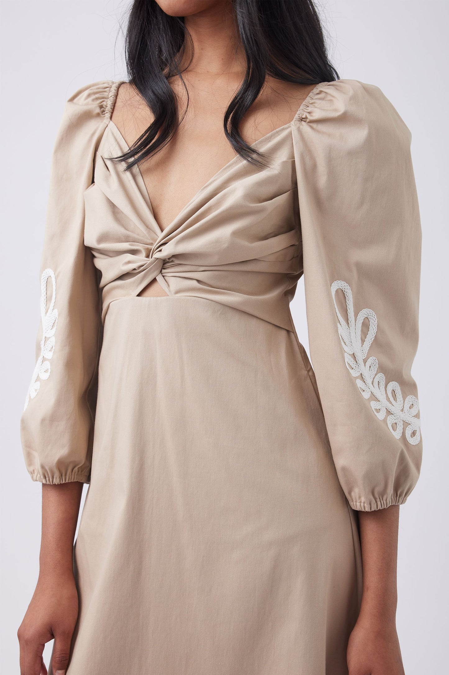 Natalie Aplique Midi Dress