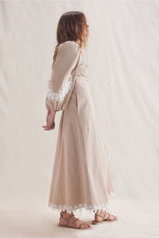 Natalie Aplique Midi Dress