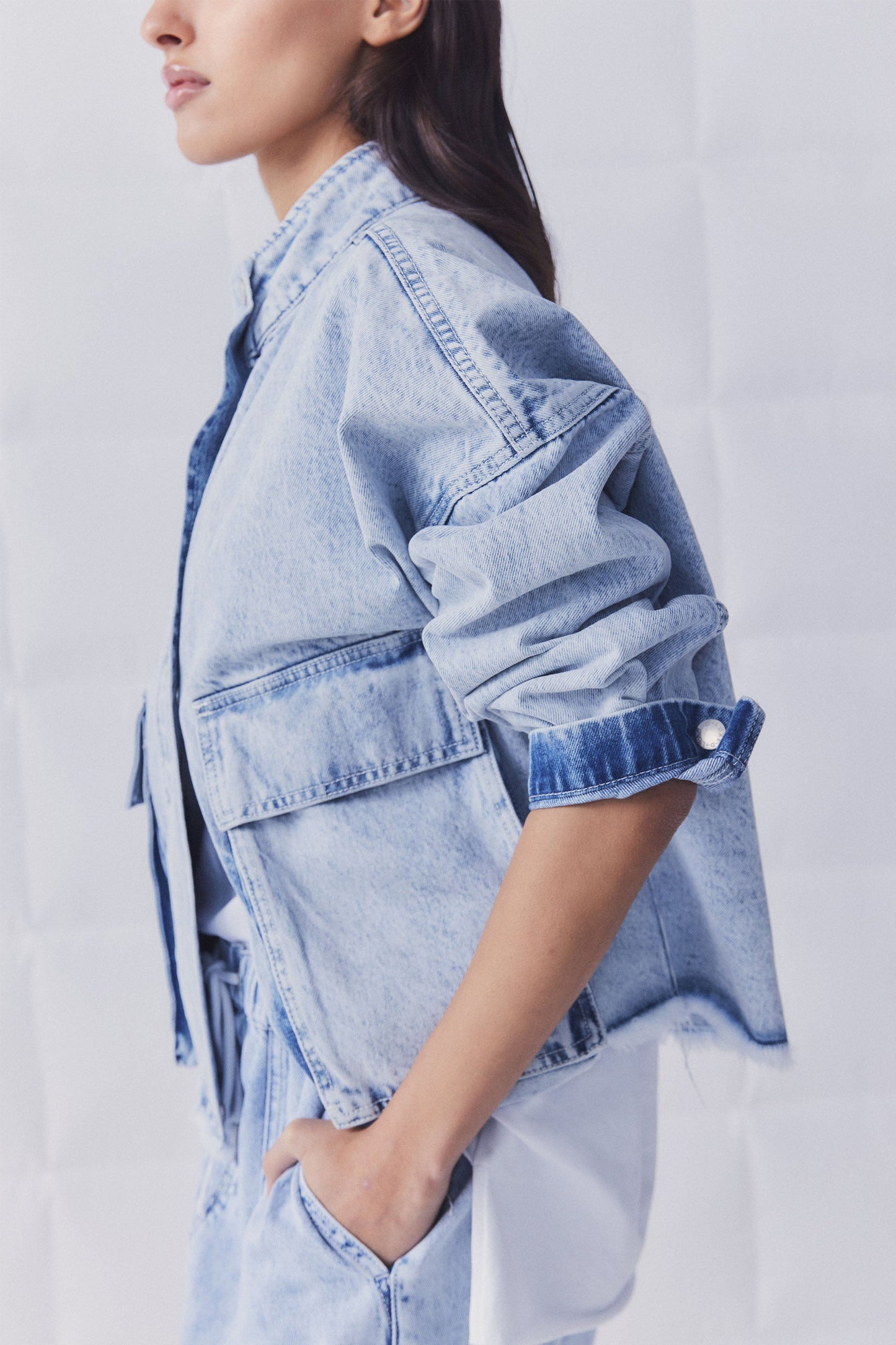 D-Luxe Cropped Denim Jacket