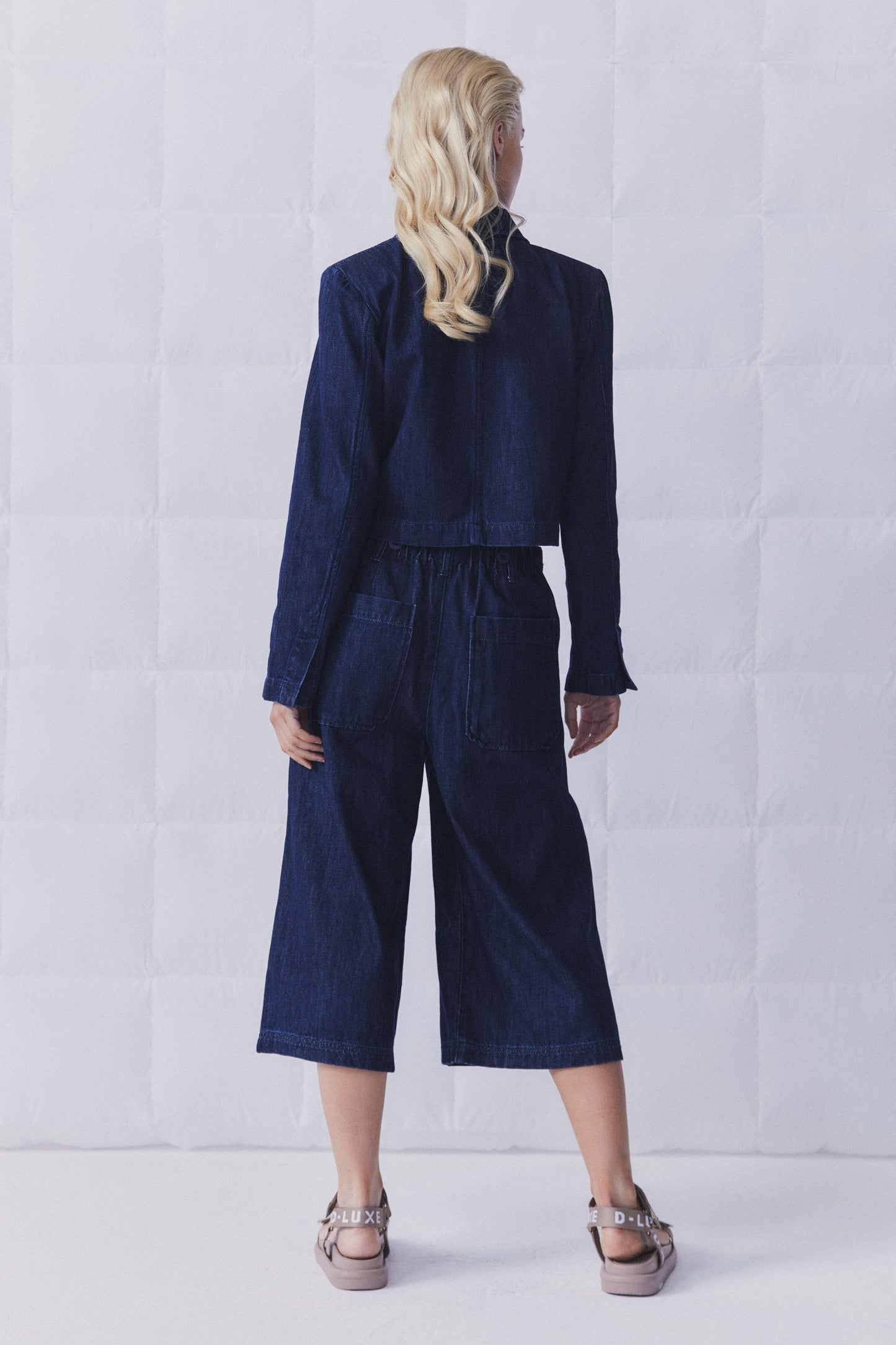 D-Luxe Cropped Denim Blazer