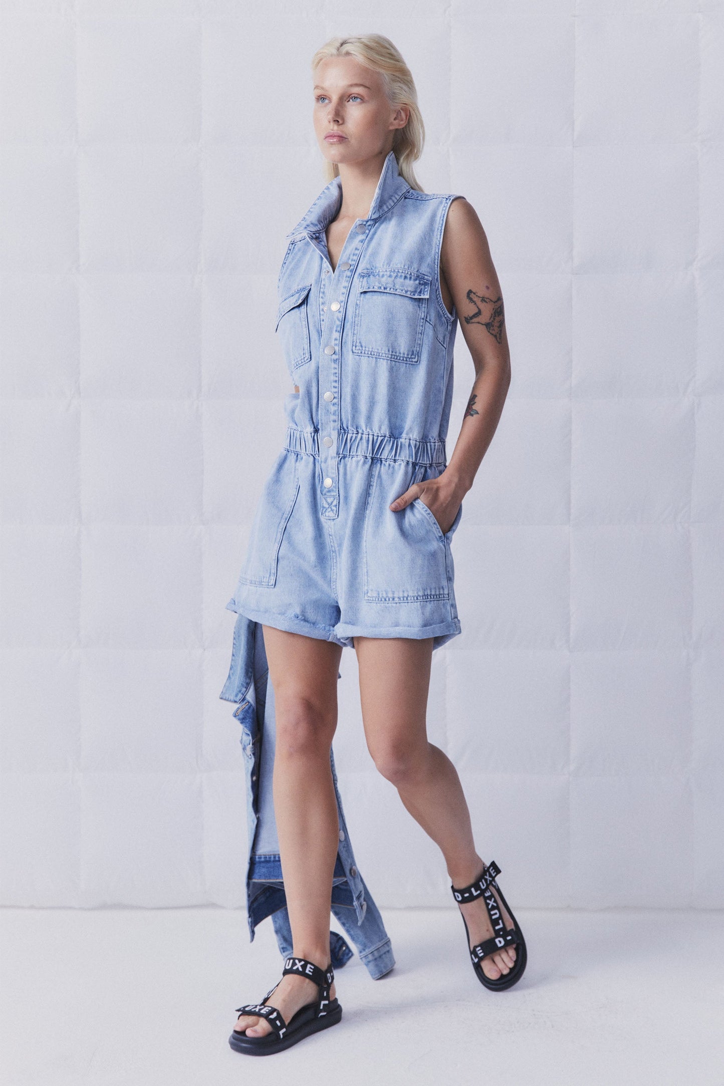 D-Luxe Denim Romper