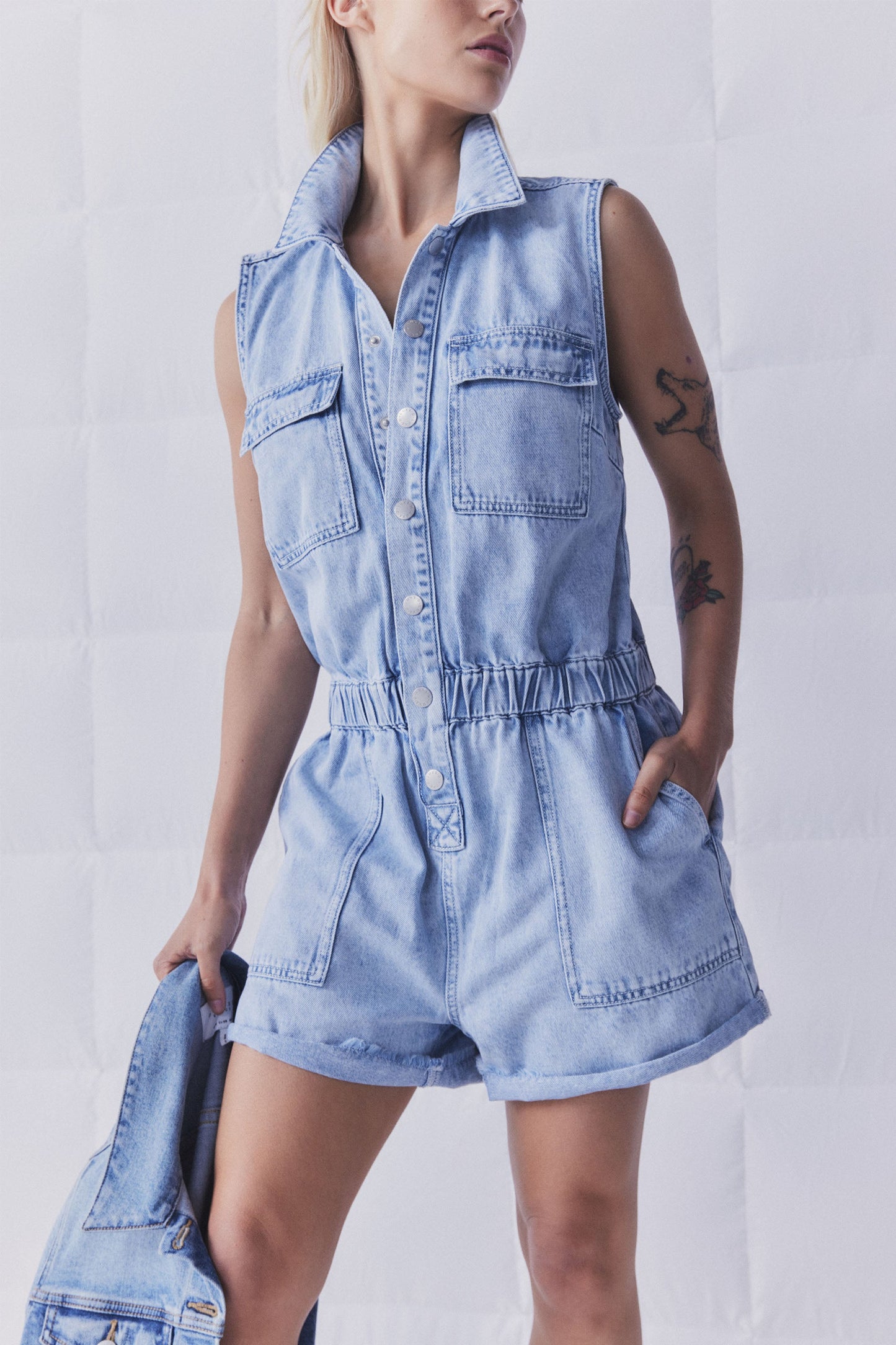 D-Luxe Denim Romper