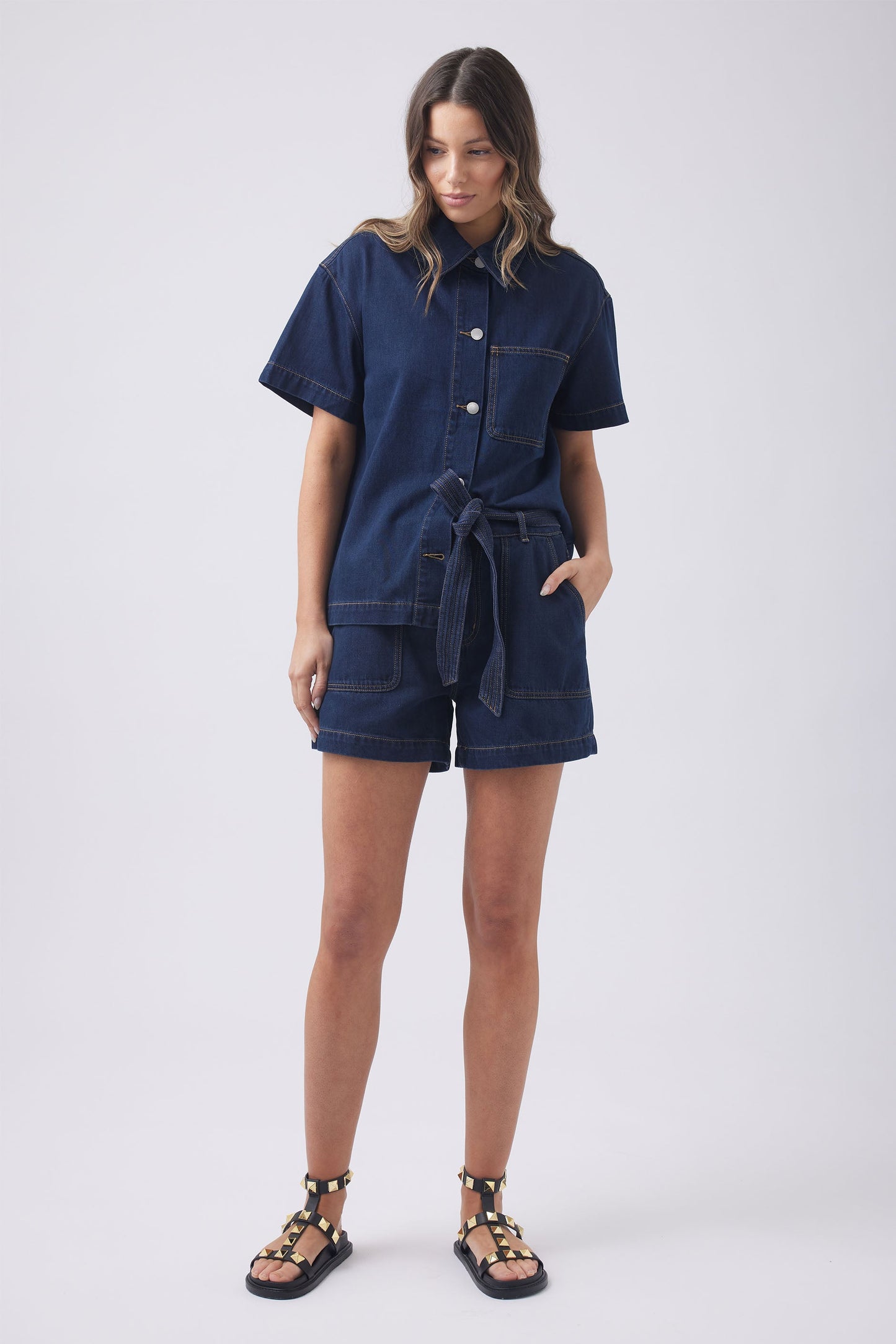 Lexi Waist Tie Denim Short
