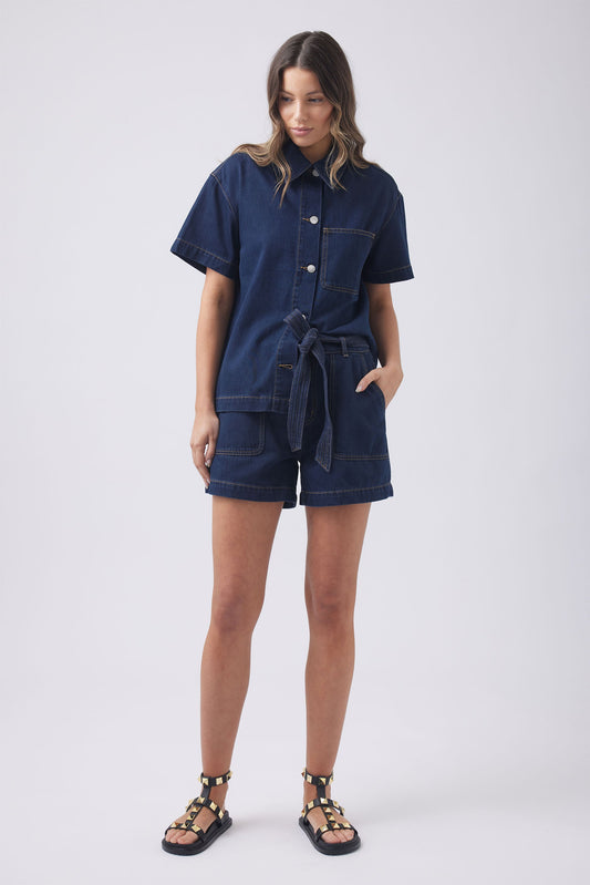 Lexi Waist Tie Denim Short