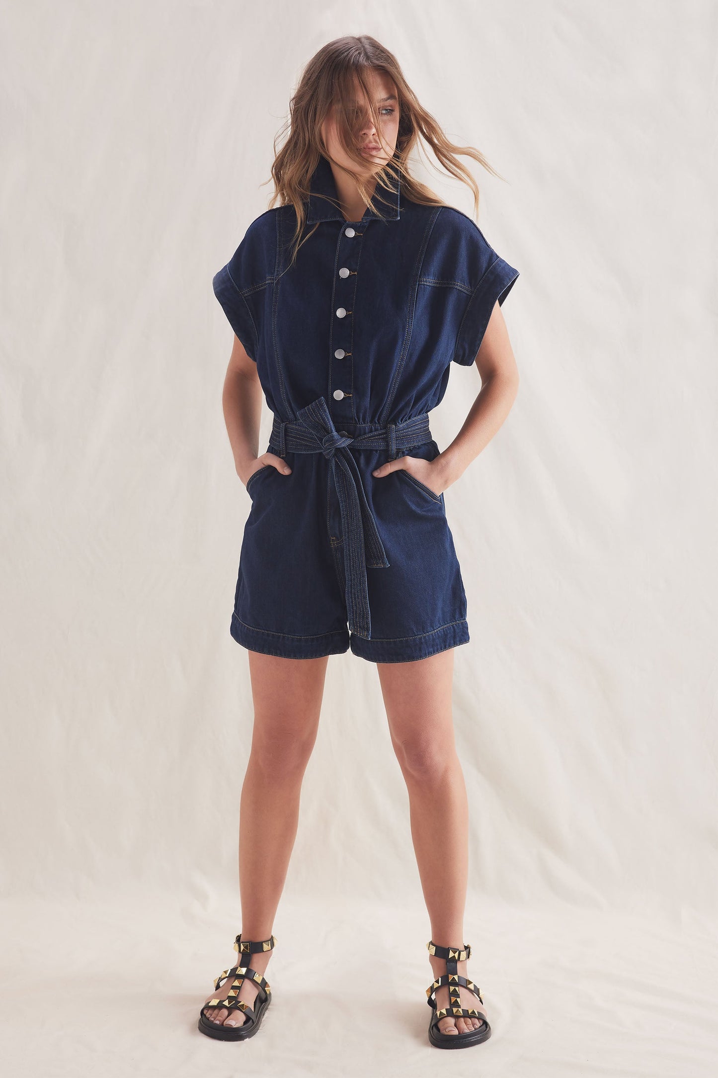 Krissy Denim Romper
