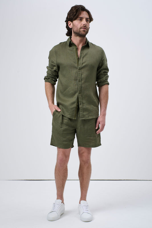 Men's Linen Long Sleeve Shirt