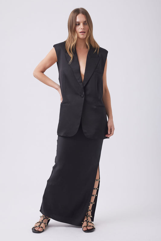 Lucia Satin Oversized Vest