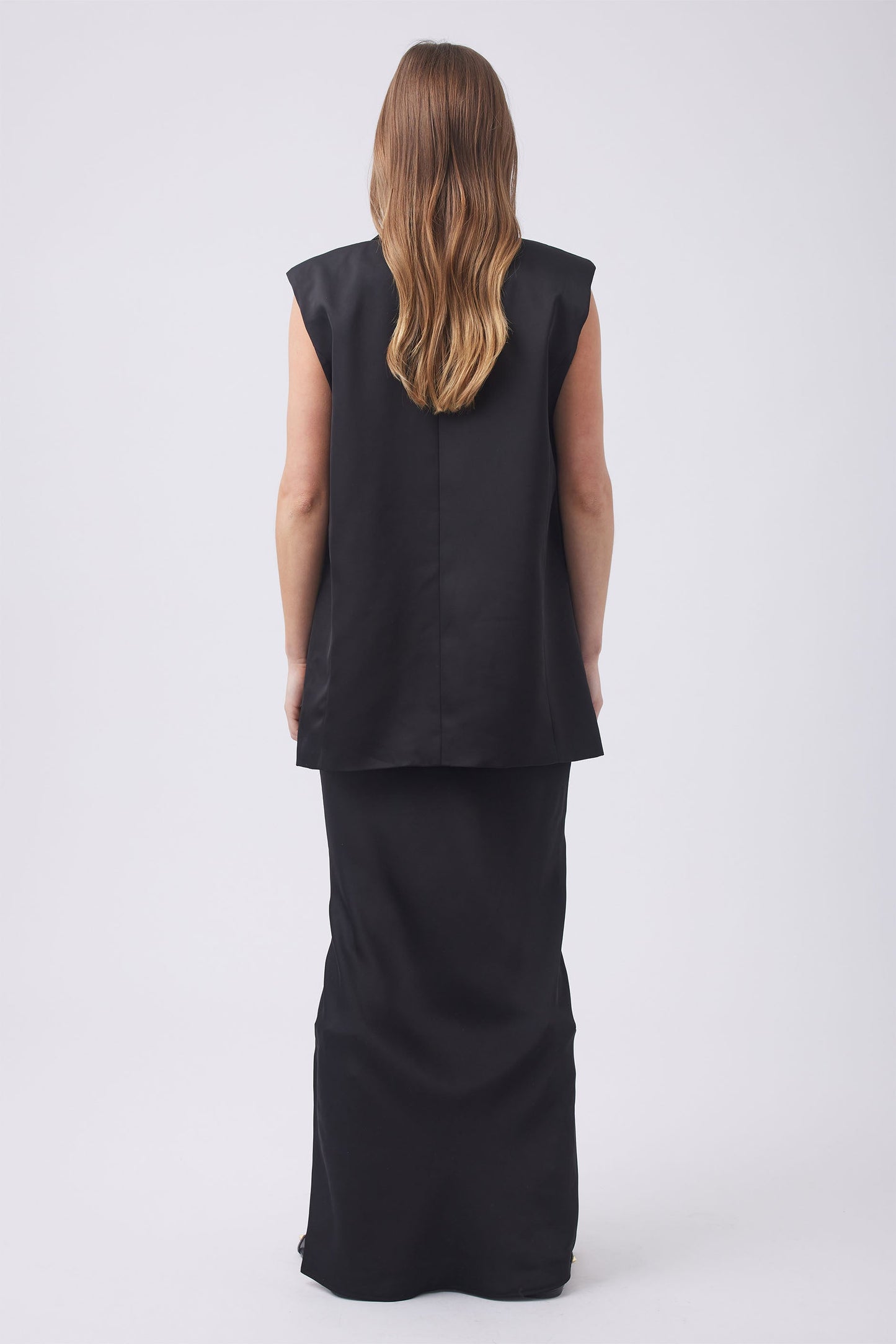 Lucia Satin Oversized Vest