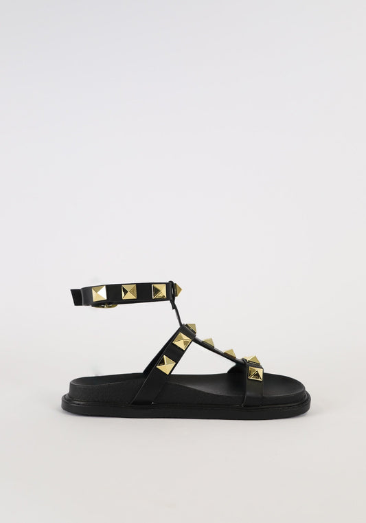 Wrap T-Bar Studded Sandal