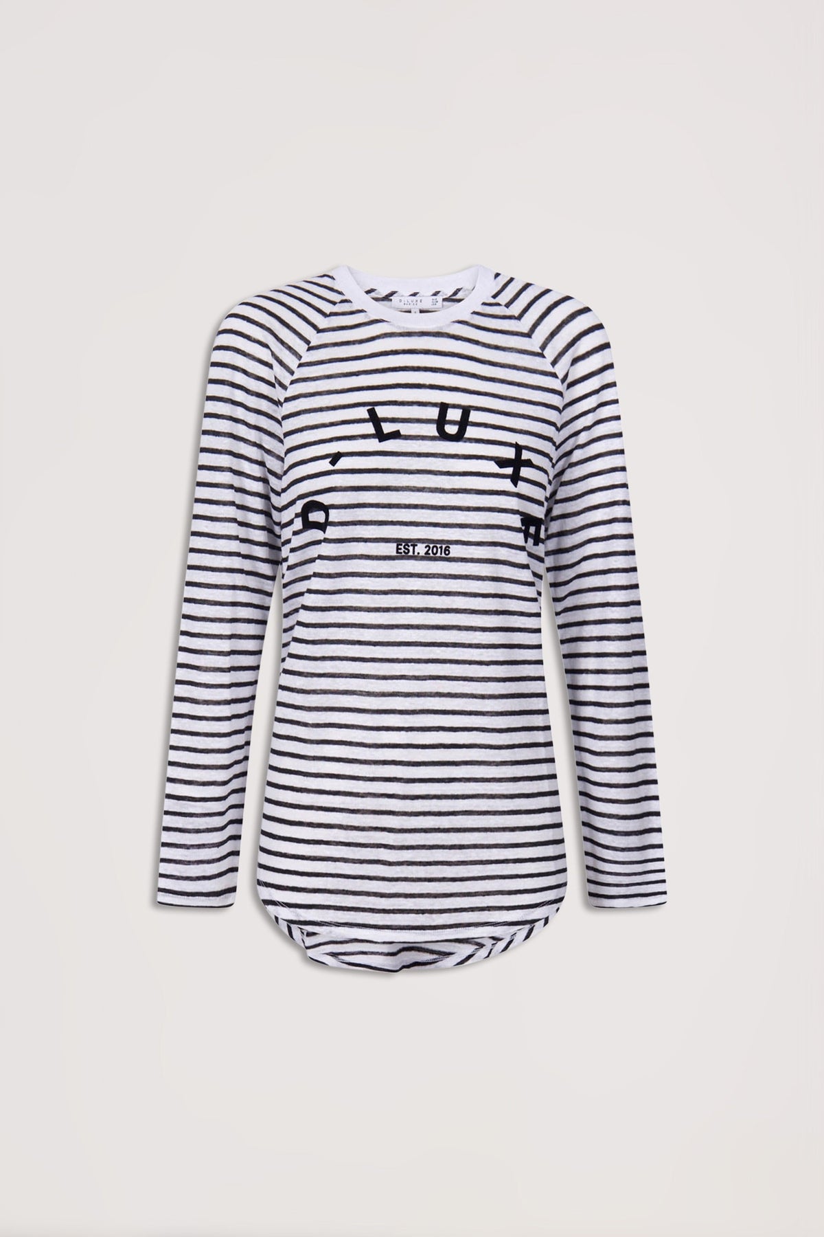 D-Luxe Curved Hem Linen Top