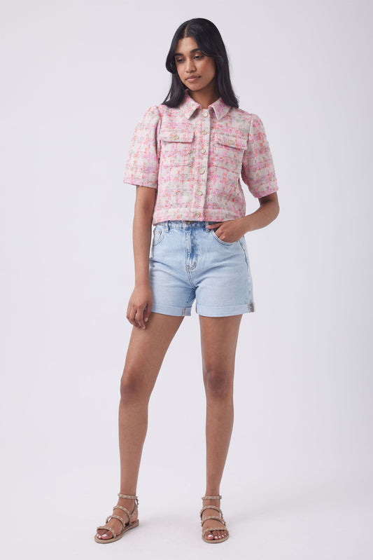 Ceecee Crop Tweed Jacket