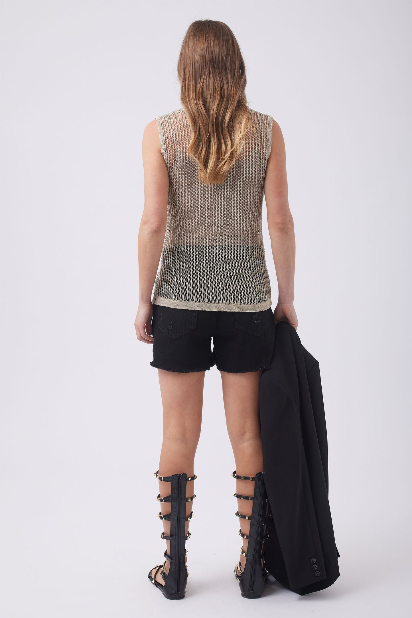 Eve Metallic Knit Tank