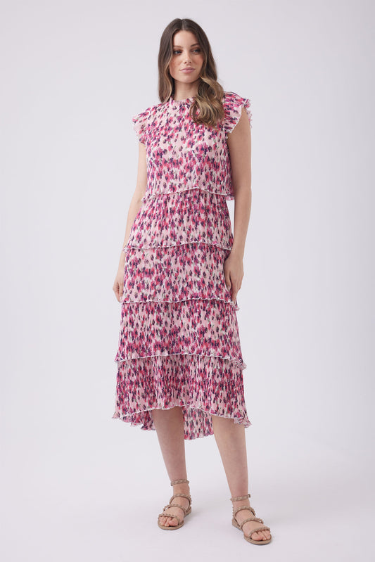 Quinn Ruffle Midi Dress