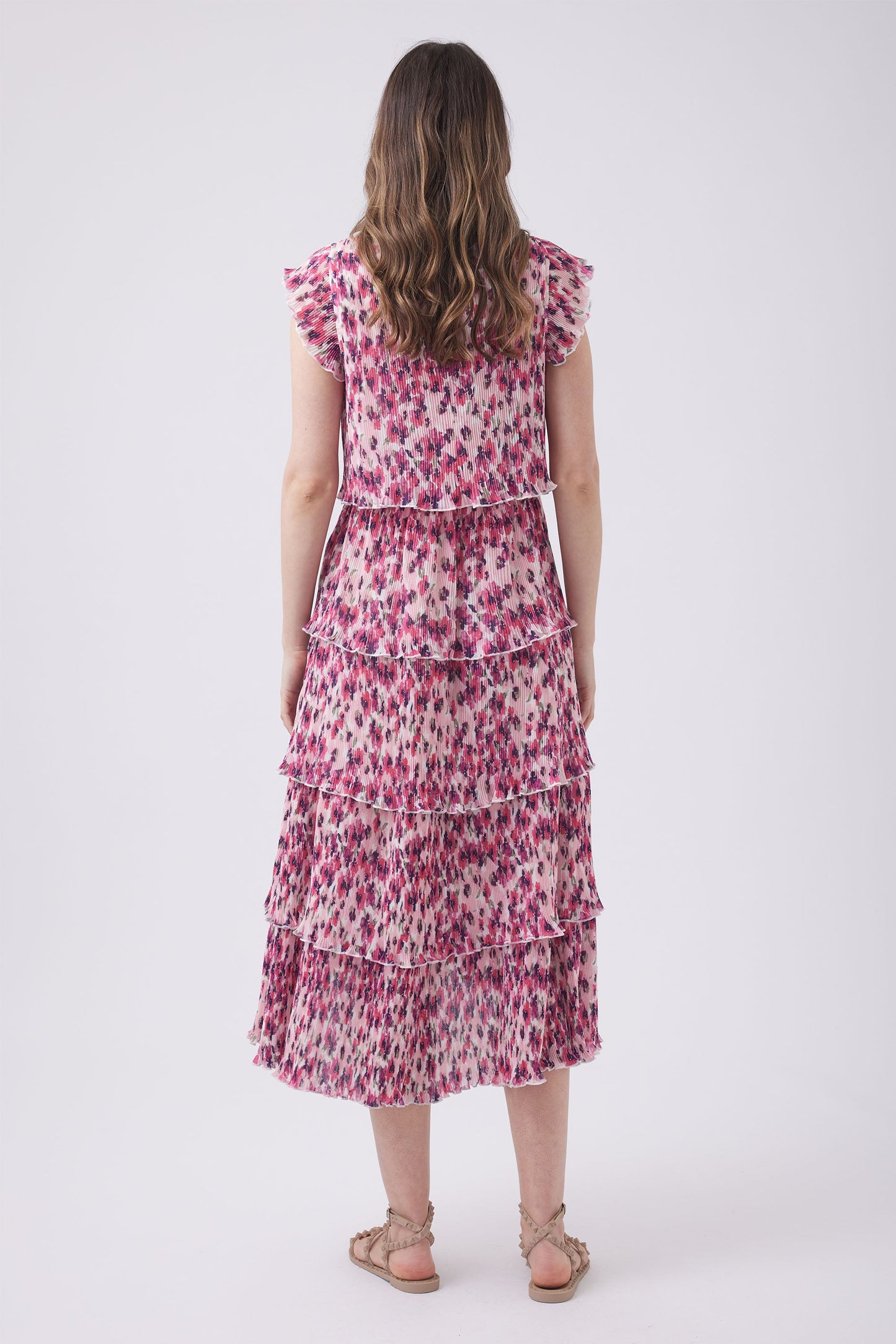 Quinn Ruffle Midi Dress