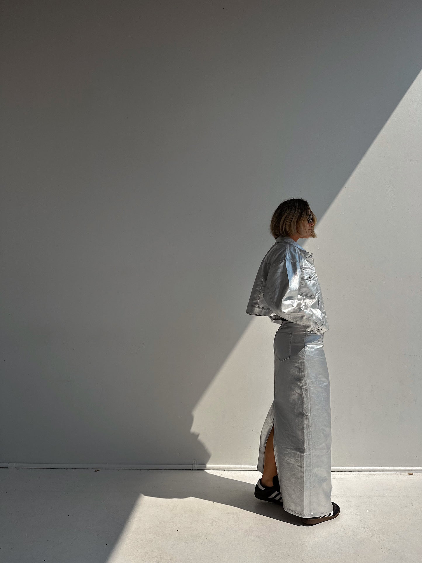 Daphne Metallic Denim Jacket