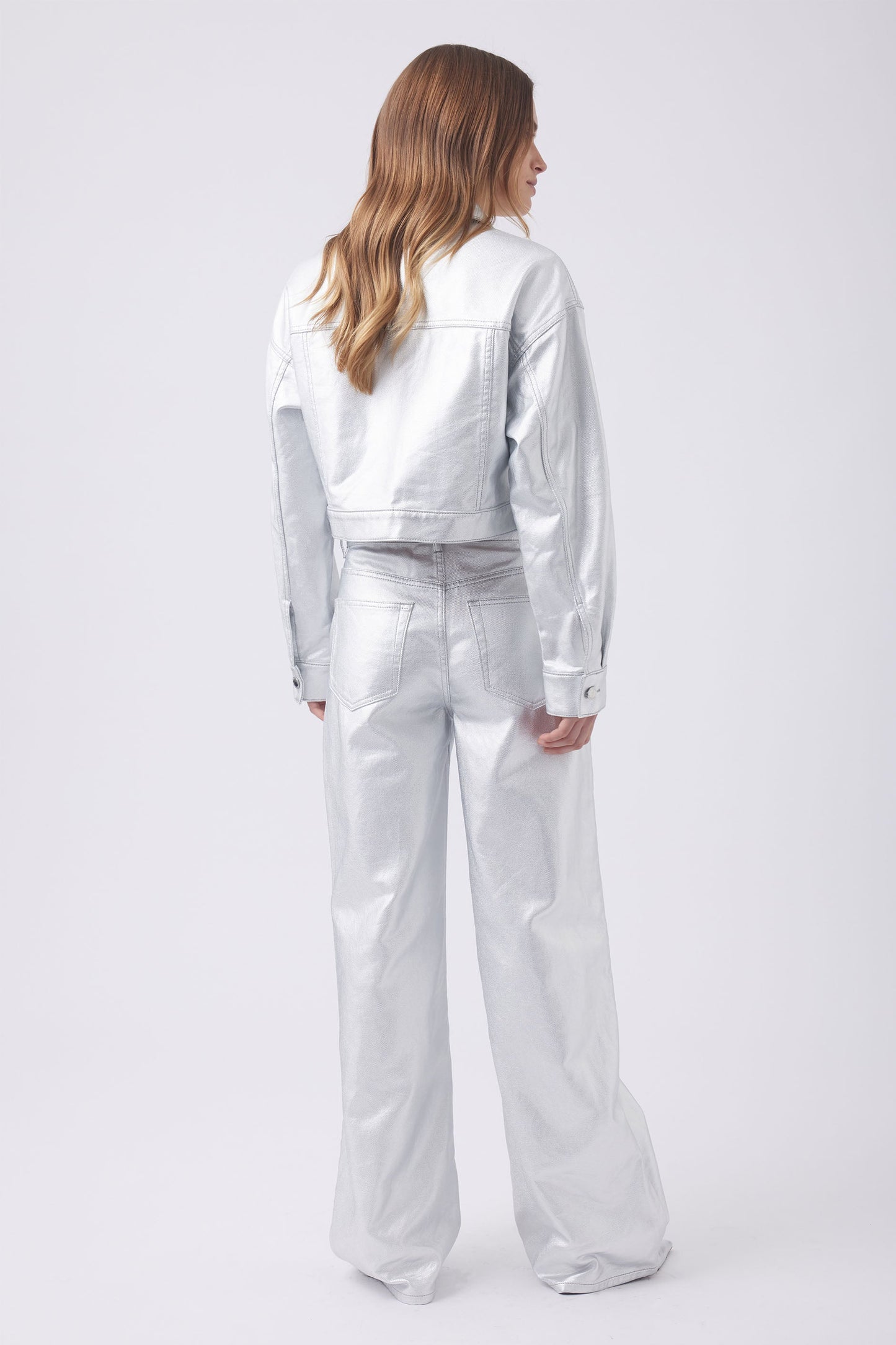 Daphne Metallic Denim Jacket