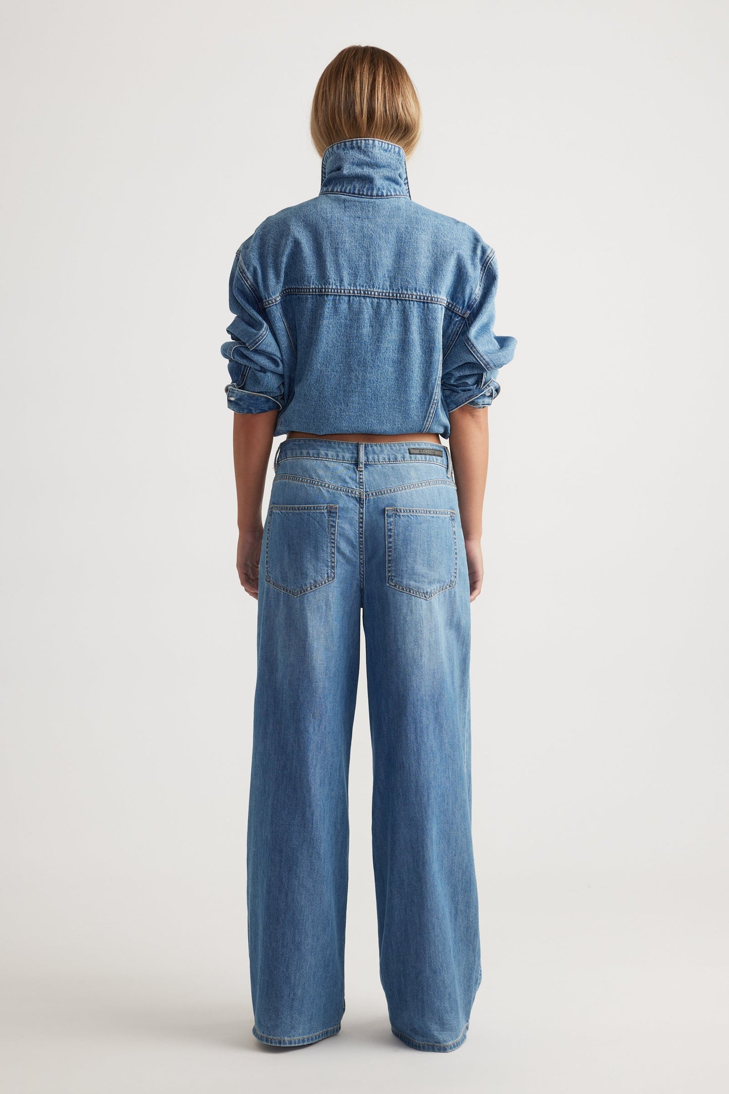 Jenna Mid Rise Palazzo Jeans