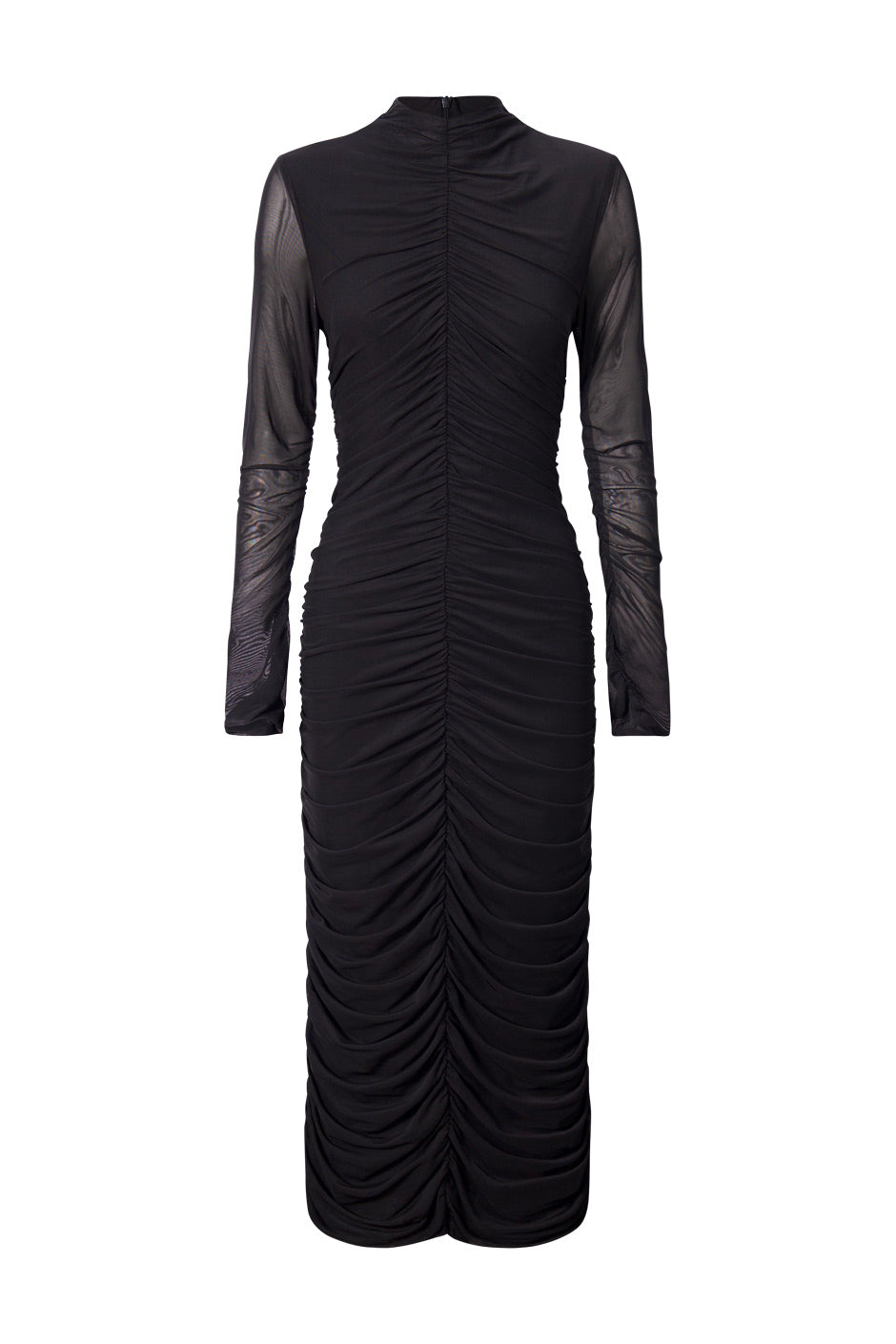 Rebecca Ruched Mesh Dress