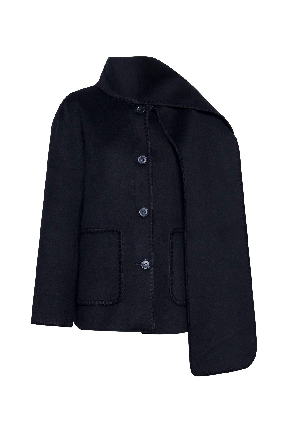Ellie Draped Scarf Coat