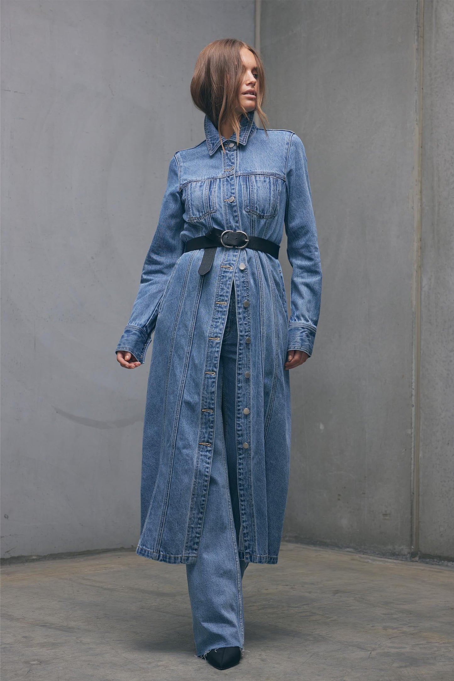 Tia Denim Shirt Dress