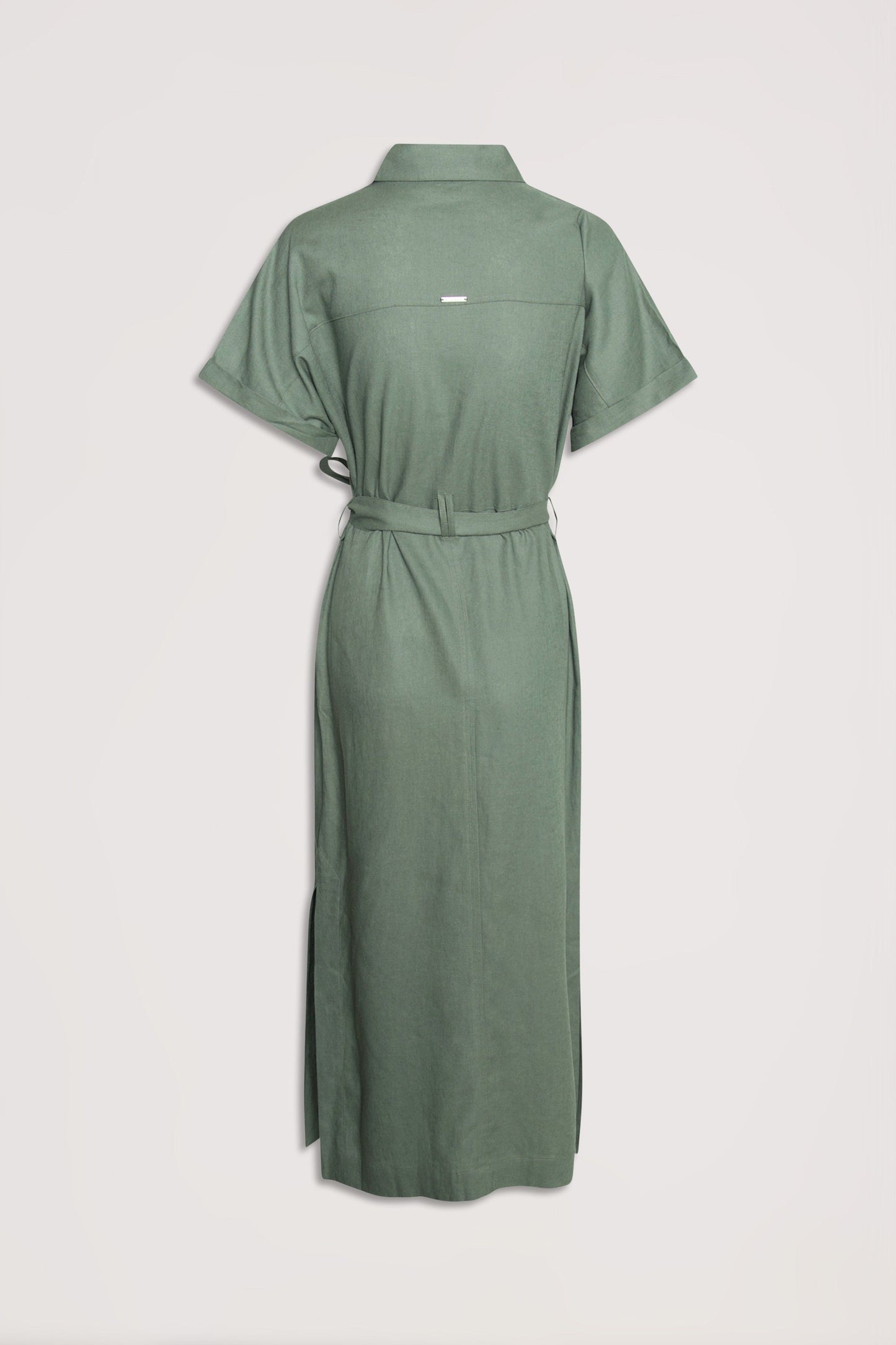 D-Luxe Linen Blend Midi Dress