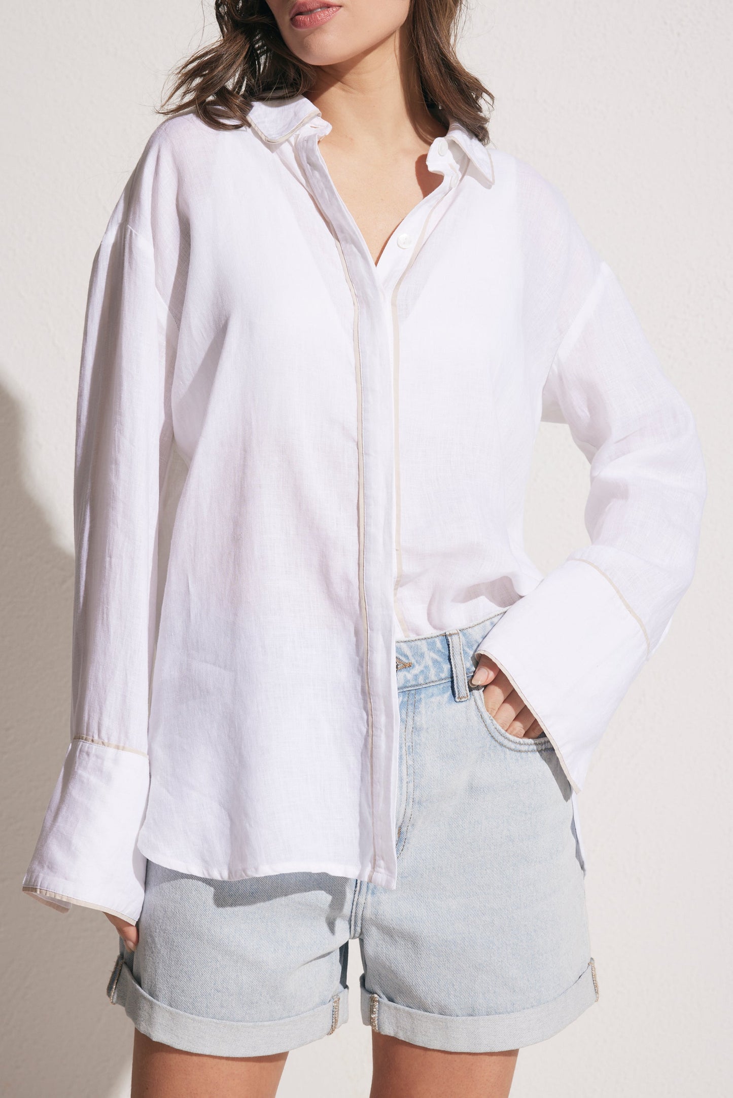 Stevie Roll Cuff Denim Short
