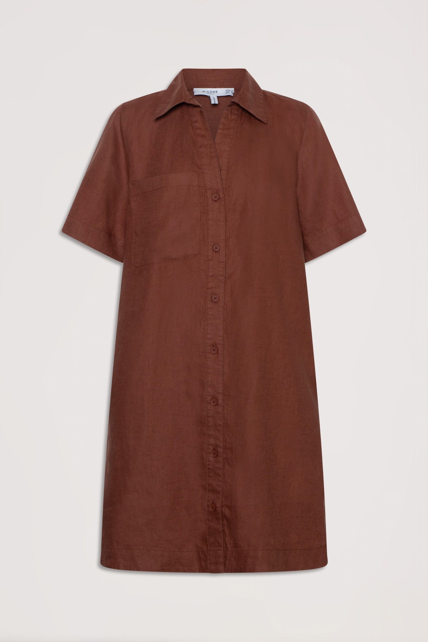 D-Luxe Linen Short Dress