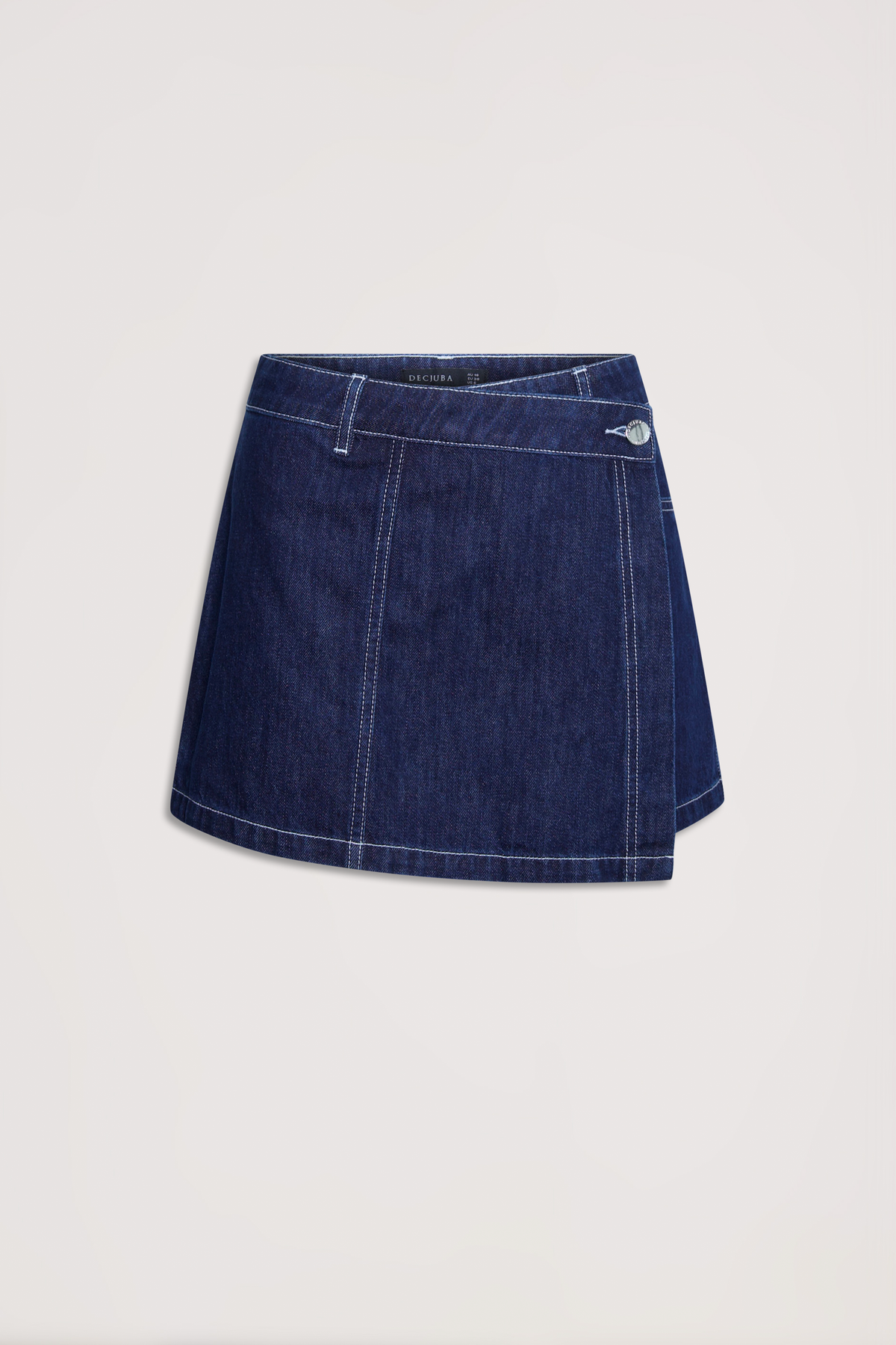 Paisley Denim Wrap Skort