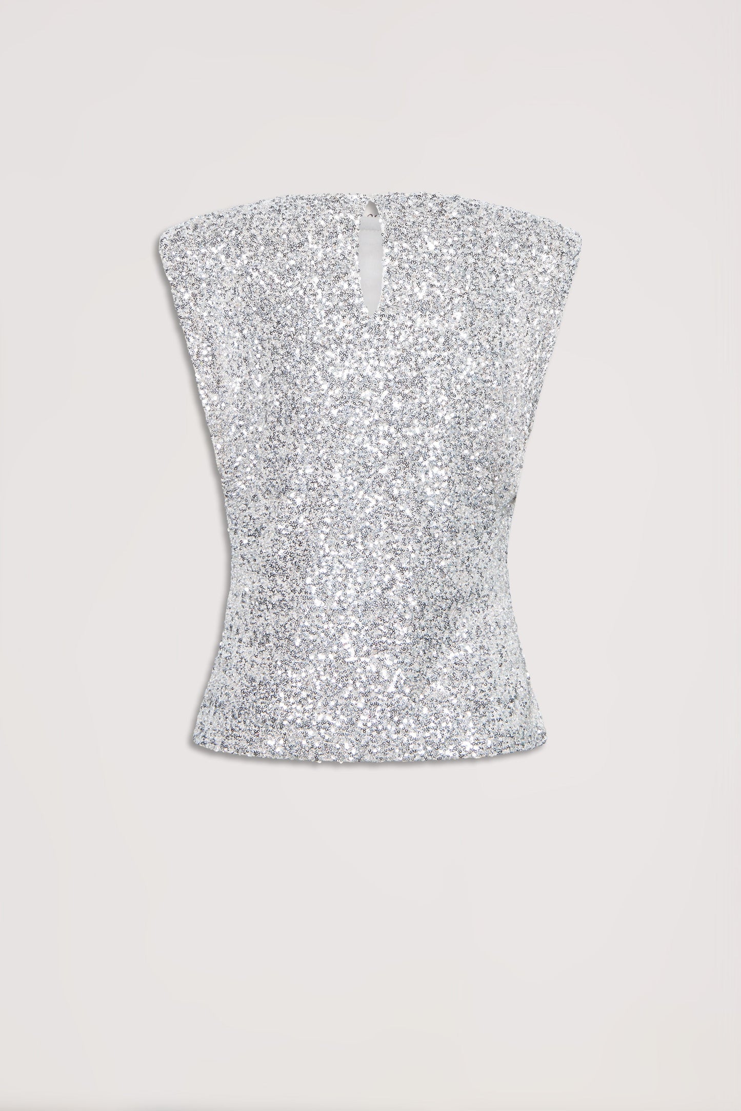 Anna Sequin Shoulder Pad Tank
