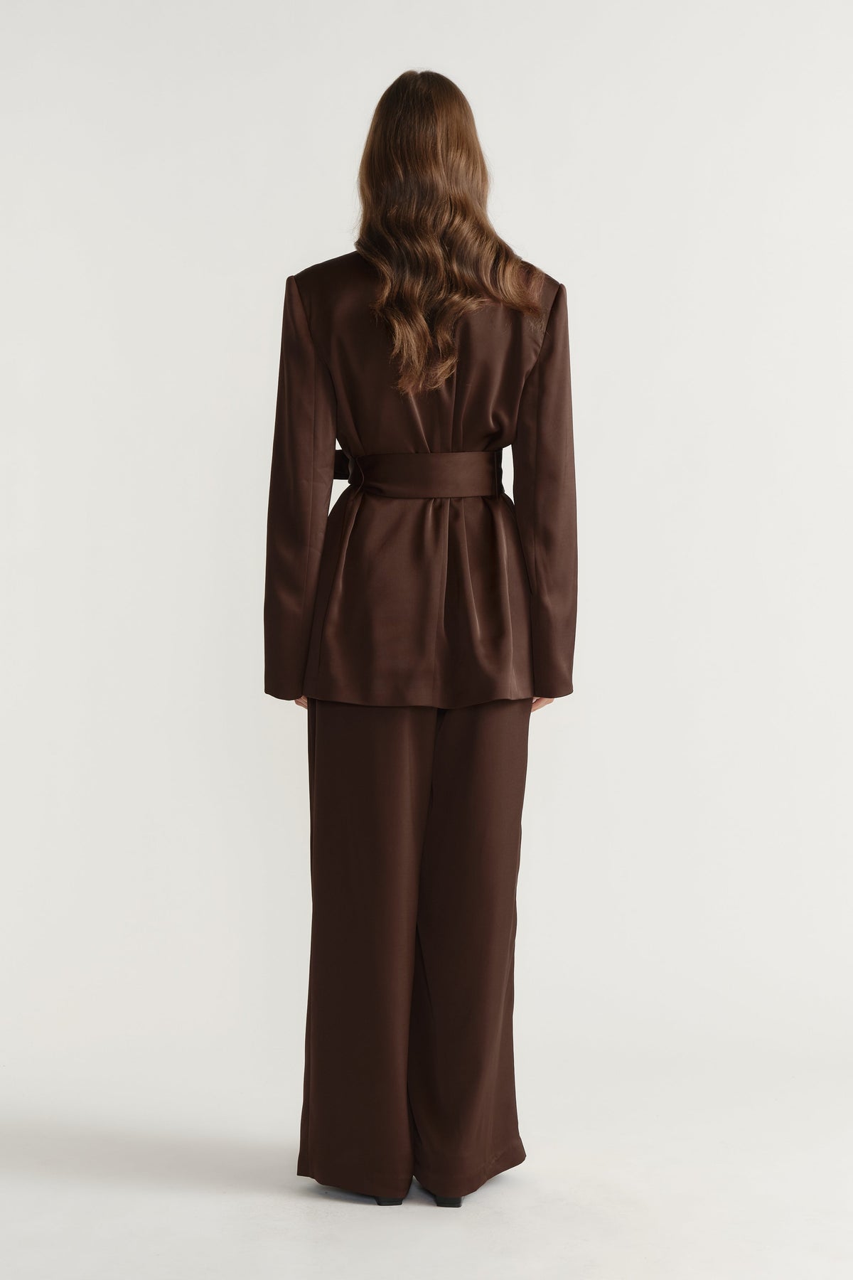 Sadie Satin Wrap Blazer