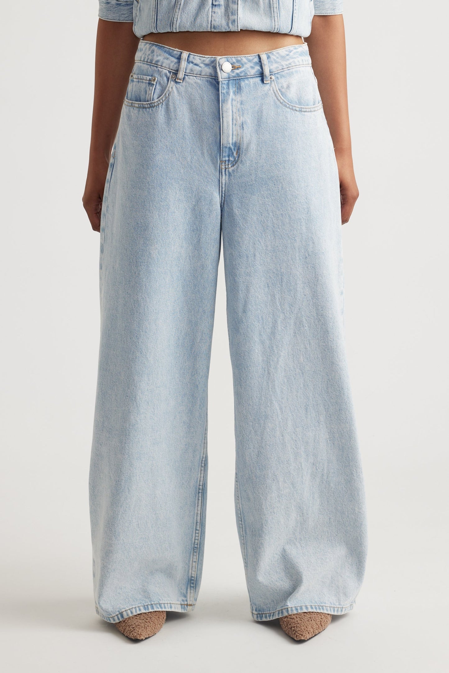 Elena High Rise Wide Jeans