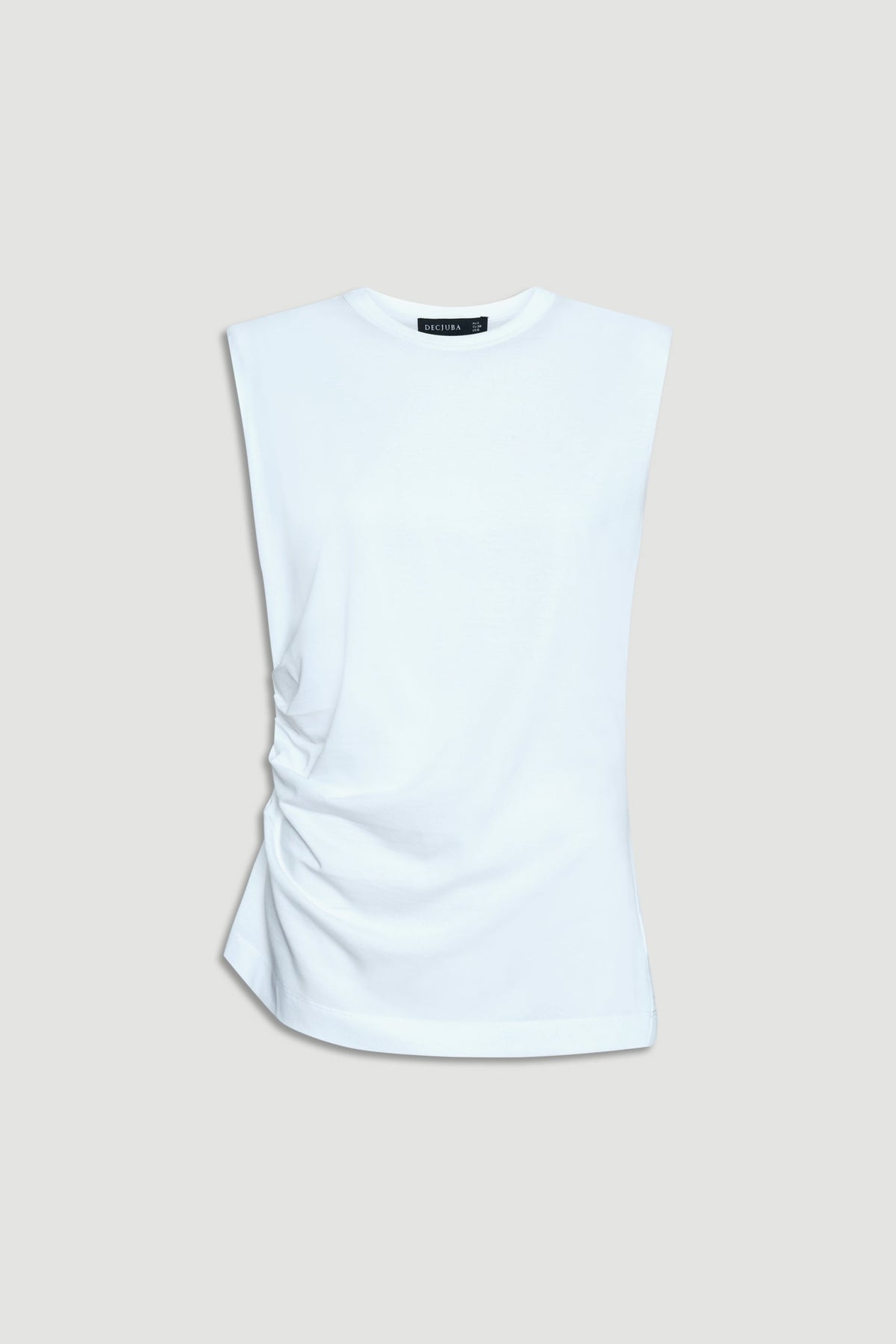 Ella Shoulder Pad Ruched Tank
