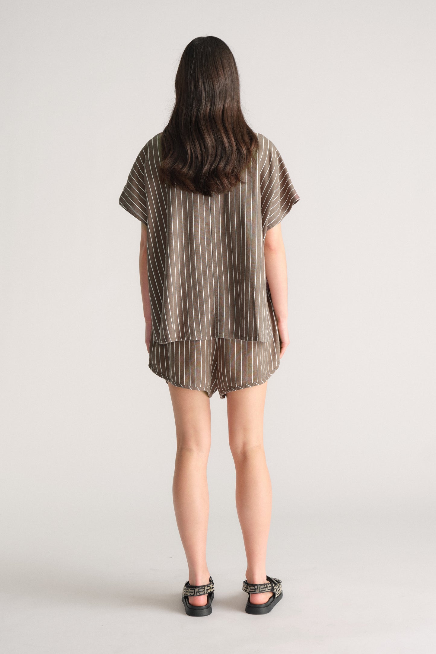 D-Luxe Linen Blend Curve Short